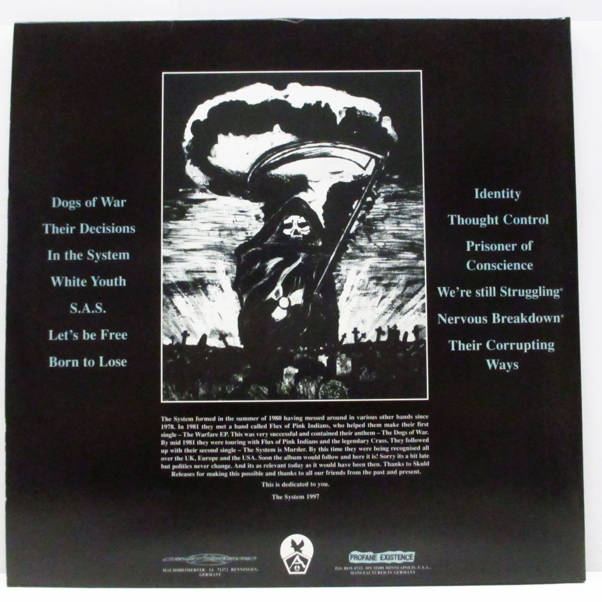 SYSTEM, THE (ザ ・システム) - Thought Control (German オリジナル LP+ インナー/見開ジャケ)13曲入りベスト!