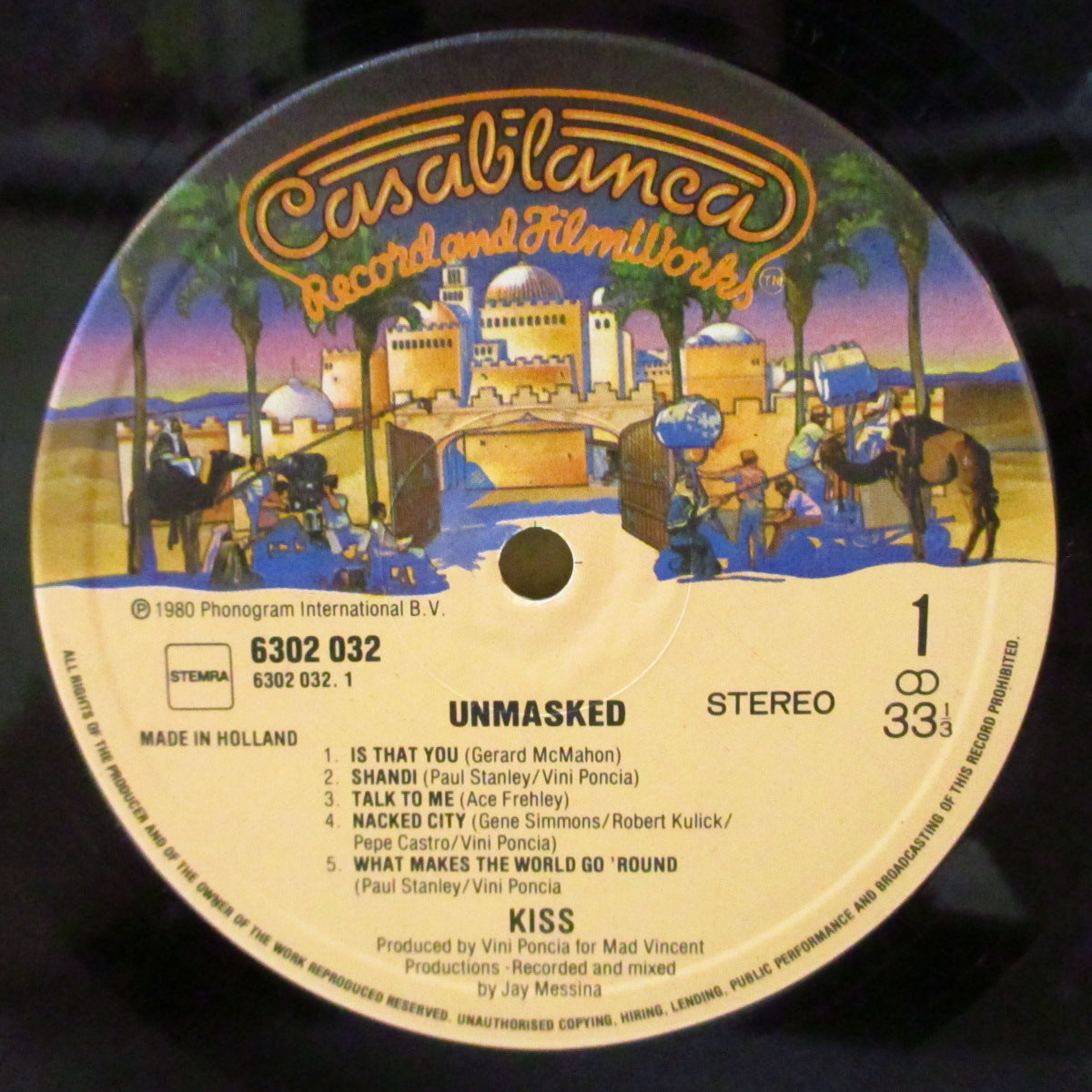 KISS (キッス) - Unmasked (Dutch オリジナル LP/西ドイツ製ジャケ) '80年8thアルバム