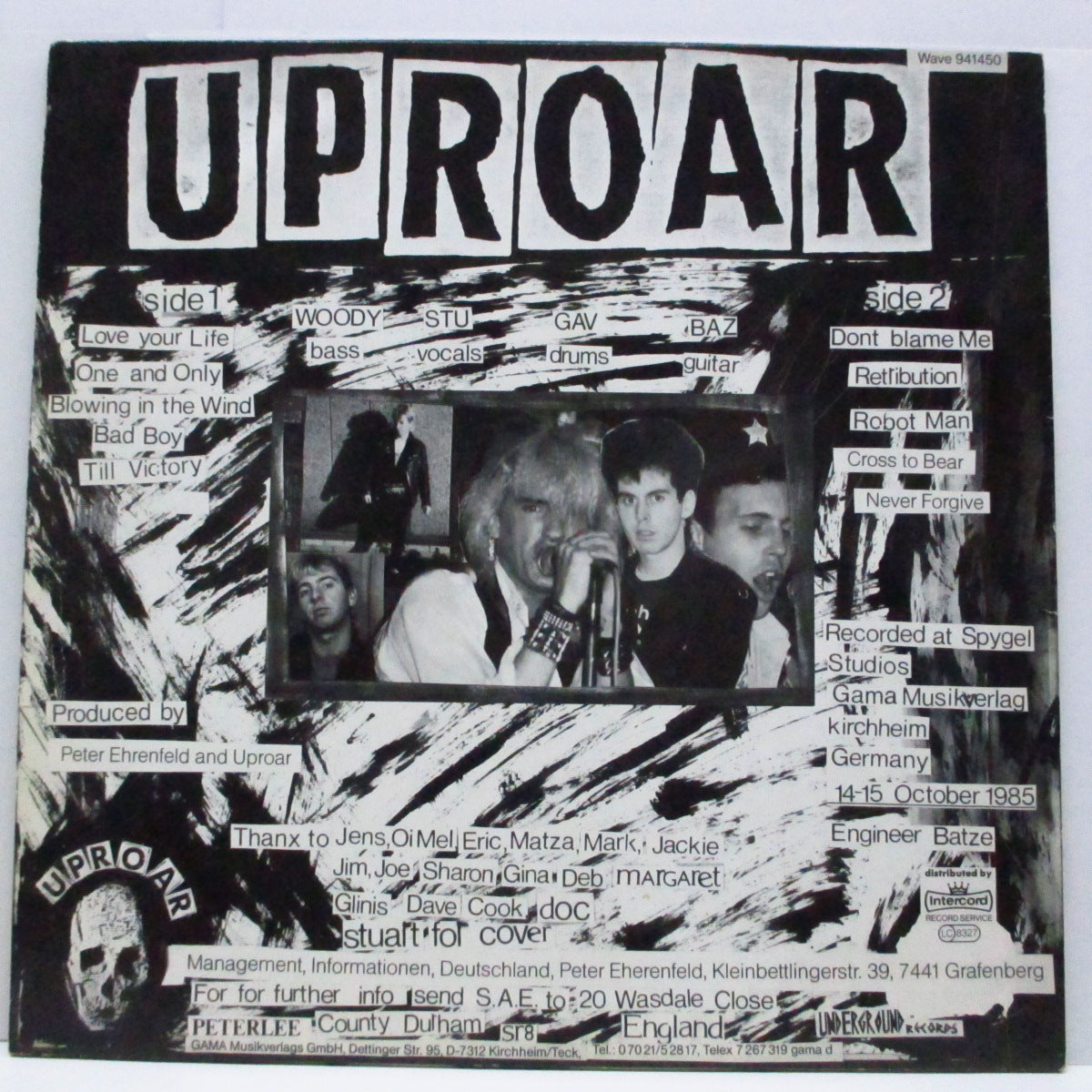 UPROAR (アップロアー) - Never Forgive (German オリジナル LP+インナー)