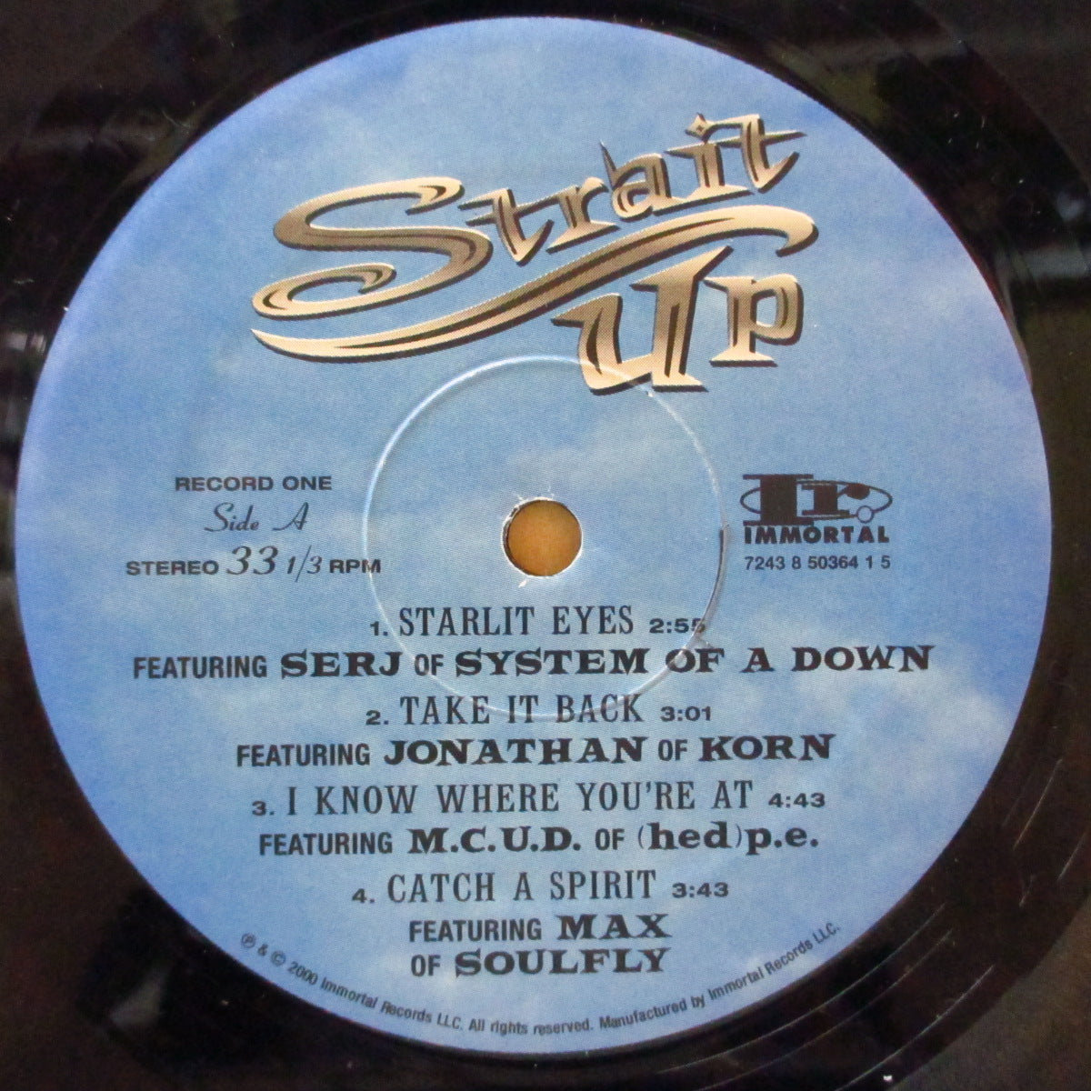 SNOT (スノット) - Strait Up (US オリジナル LP/光沢見開きジャケ) '00年2ndアルバム