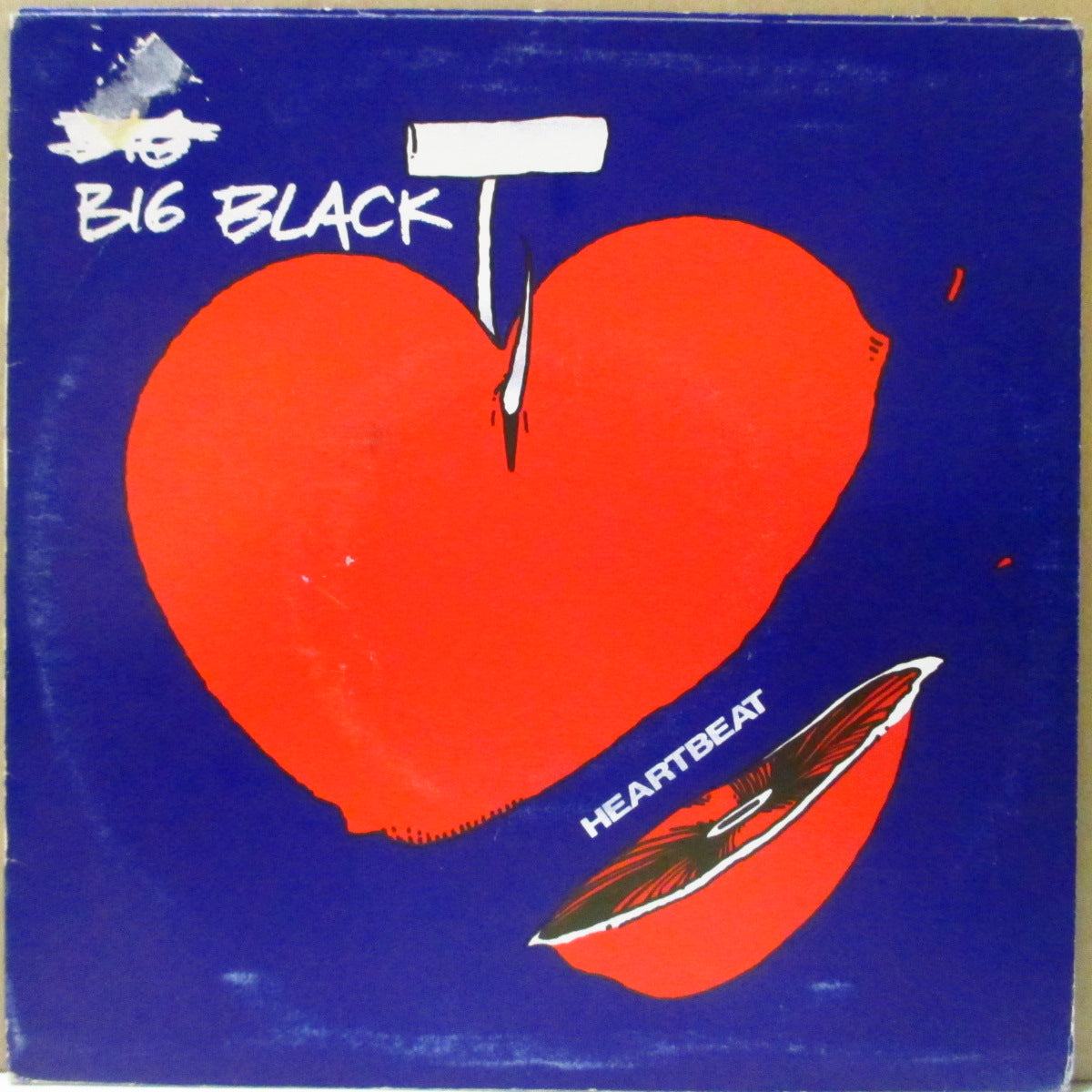 BIG BLACK (ビッグ・ブラック) - Heartbeat +2 (US '89 再発3曲入り"Carlin社出版記載ベージュラベ" 7インチ+光沢固紙ジャケ/Touch & Go)