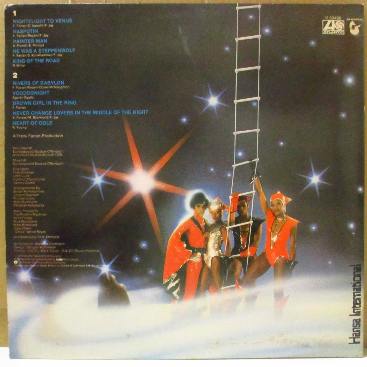 BONEY M. (ボニー・エム) - Nightflight To Venus (UK '78 オリジナル・ステレオ LP) 「怪僧ラスプーチン」他、サード・アルバム