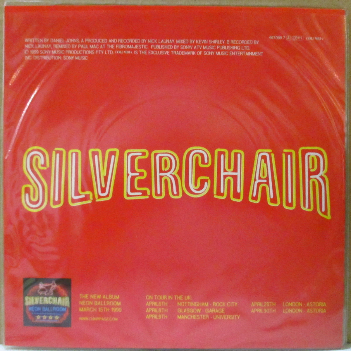 SILVERCHAIR (シルヴァーチェアー) - Anthem For The Year 2000 (UK '99 限定ピクチャー 7インチ+ナンバリング入りインサート, PVC)