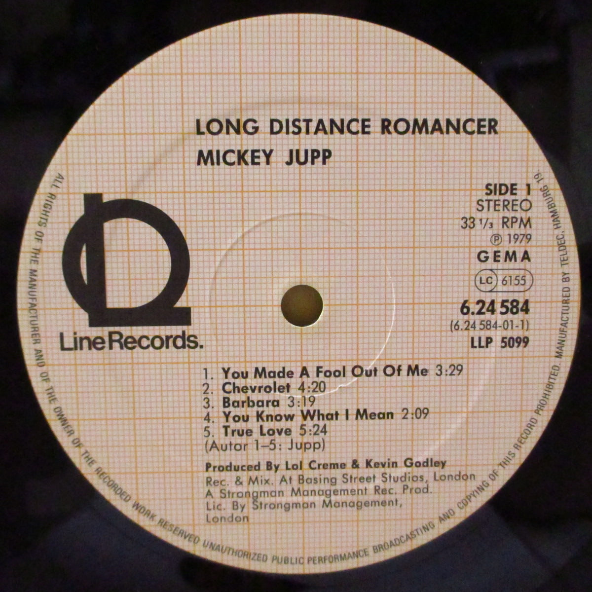 MICKEY JUPP (ミッキー・ジャップ) - Long Distance Romancer (German '81 再発 LP) '79年2ndソロアルバム