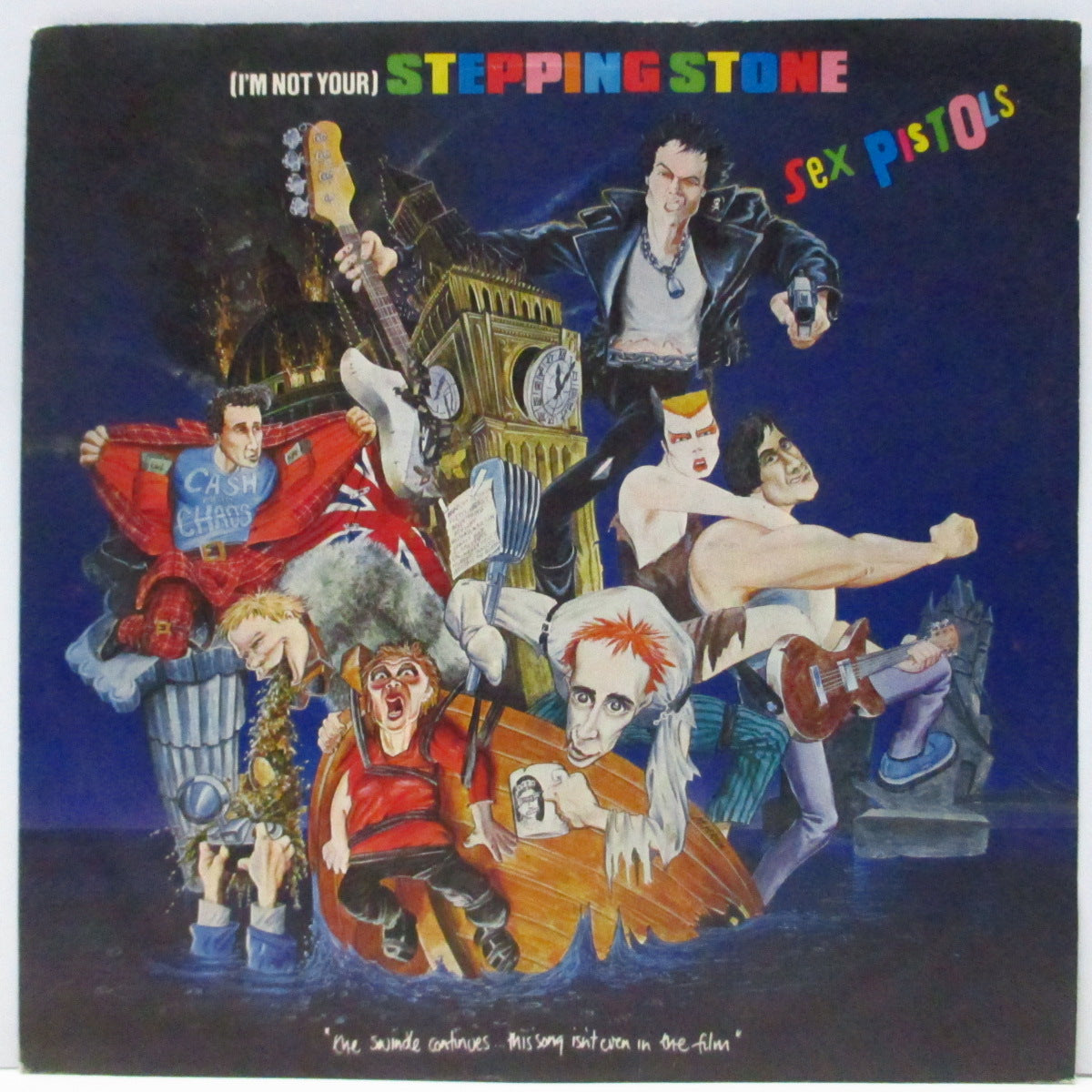 SEX PISTOLS (セックス・ピストルズ) - (I'm Not Your) Stepping Stone (UK オリジナル 7"/マットソフト紙折り返しジャケ) ラベ周りに滑り止めラベルリング無 Ver.