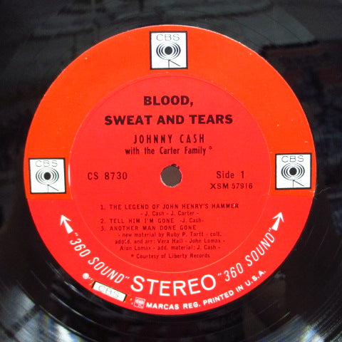 JOHNNY CASH - Blood, Sweat And Tears (US 60's CBS Re Export Stereo LP)