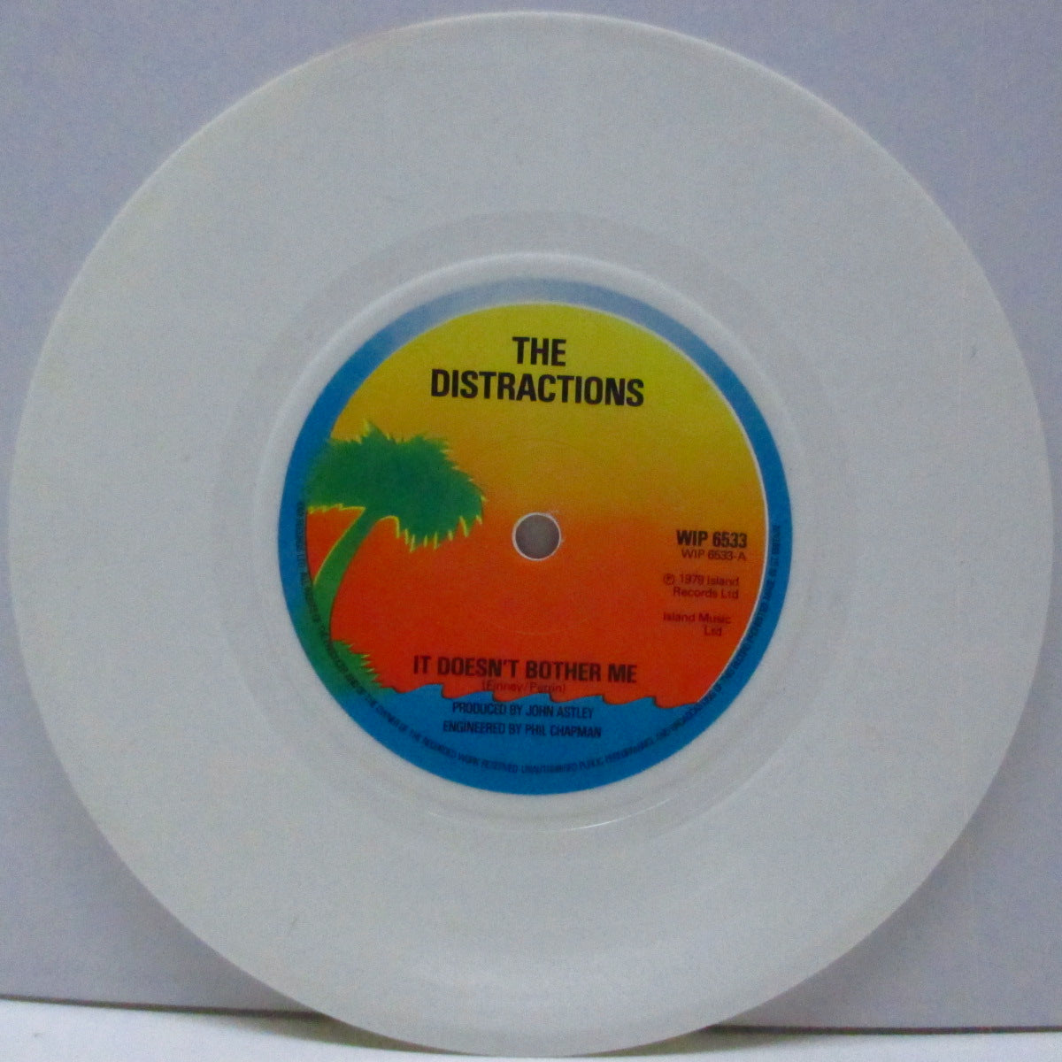 DISTRACTIONS, THE (ザ ・ディストラクションズ) - It Doesn't Bother Me (UK 限定フラットセンター「ホワイトヴァイナル」7"/光沢固紙折り返しジャケ) Powerpearls Vol. 1収録!
