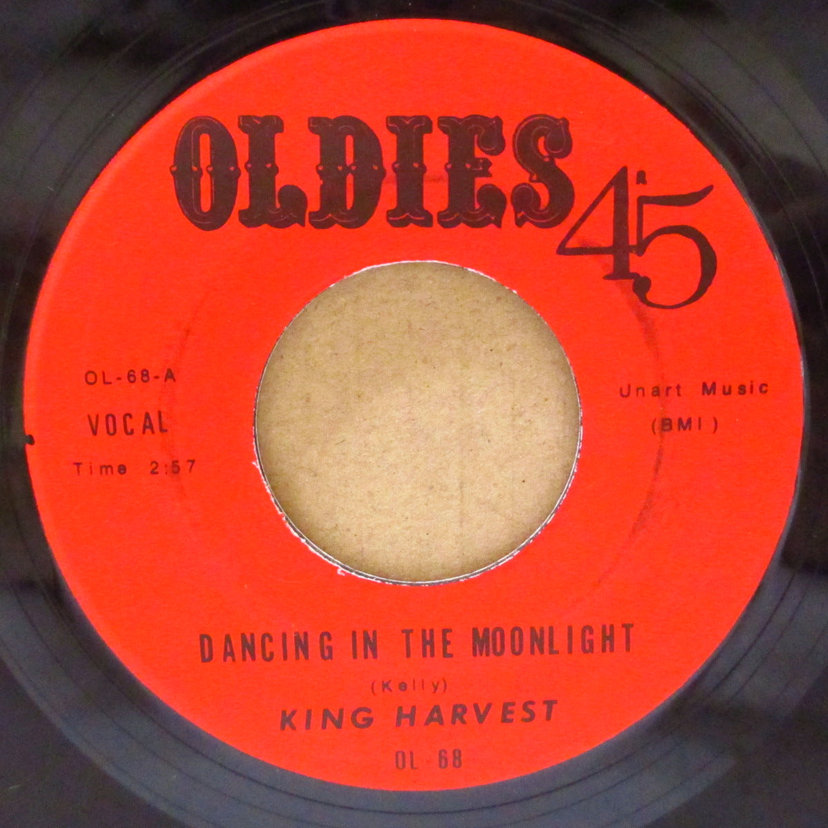 KING HARVEST / RITCHIE CORDELL (キング・ハーヴェスト) - Dancing In The Moonlight / Tick Tock (US 70's 再発 7インチ)大ヒット癒し名曲カバー!