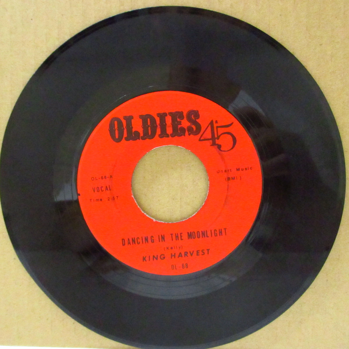 KING HARVEST / RITCHIE CORDELL (キング・ハーヴェスト) - Dancing In The Moonlight / Tick Tock (US 70's 再発 7インチ)大ヒット癒し名曲カバー!
