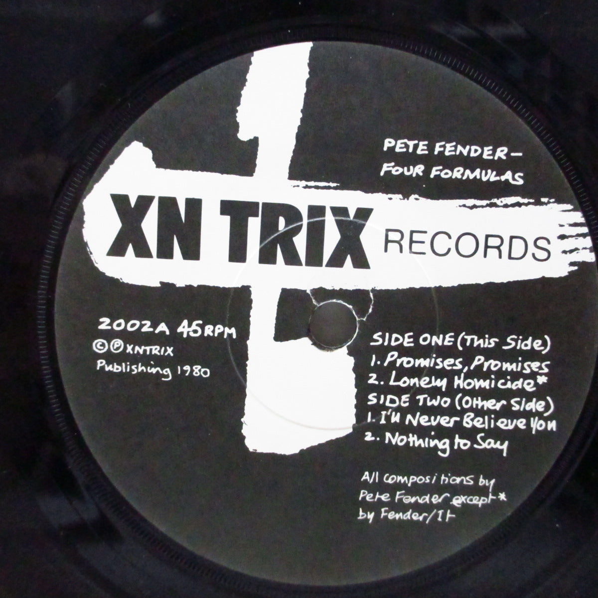 PETE FENDER (ピート・フェンダー) - Four Formulas (UK オリジナル 7"/光沢固紙折り返しジャケ) '80年唯一EP !