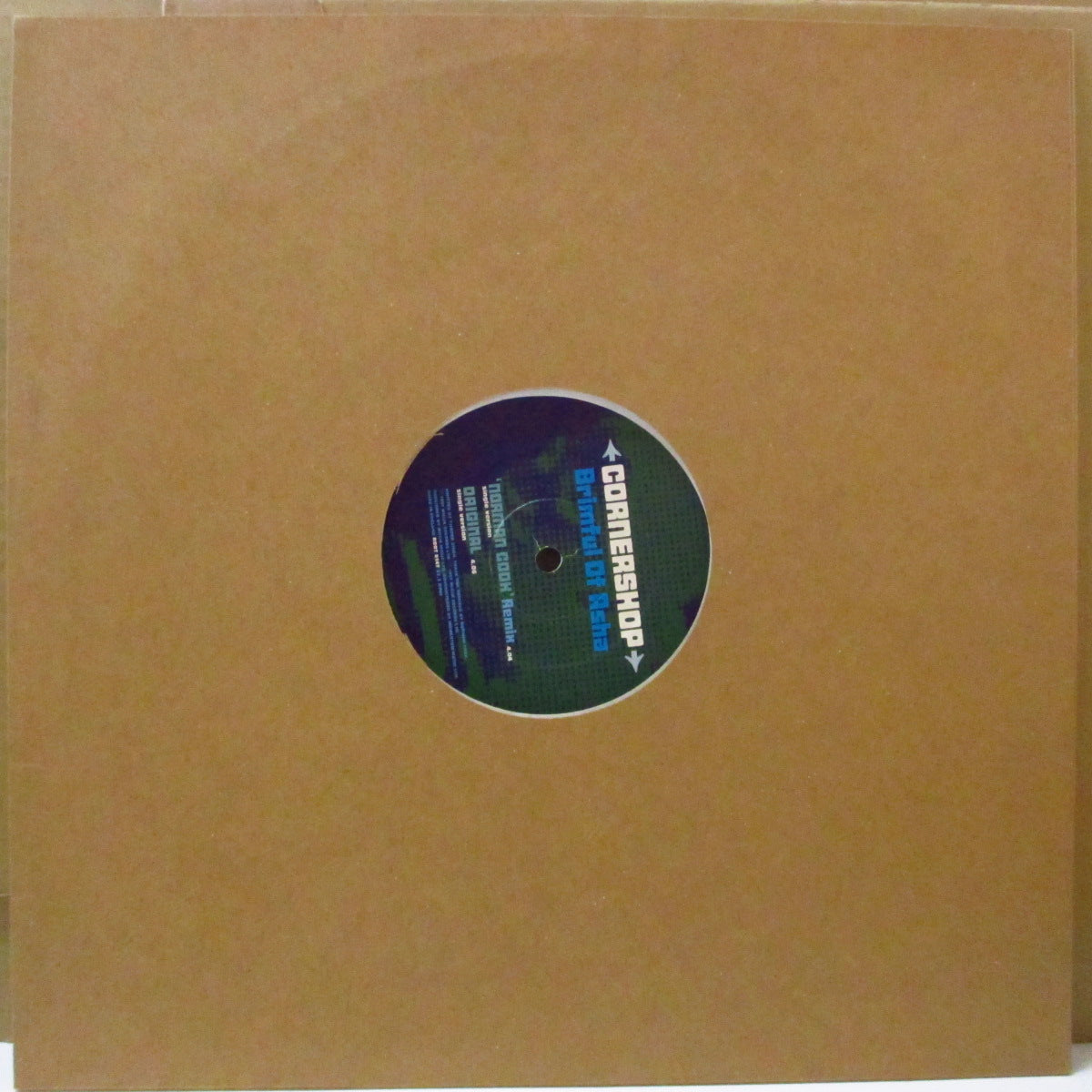 CORNERSHOP (コーナーショップ) - Brimful Of Asha 'Norman Cook' Remix +2 (UK オリジナル 12インチ/レアステッカー付きダイカットざら紙ジャケ) '97年シングル
