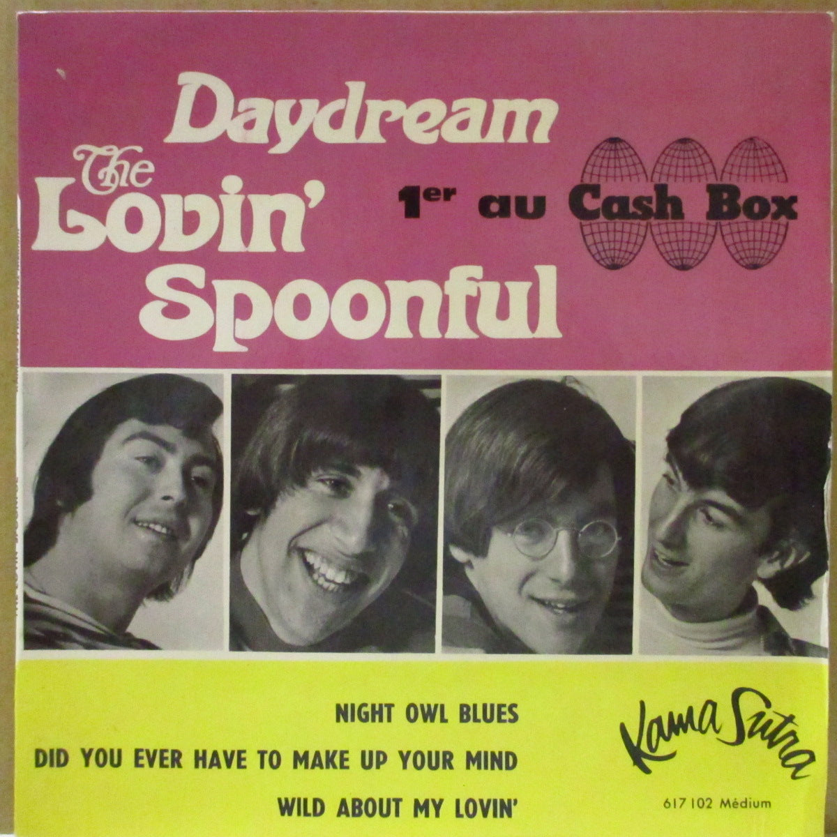 LOVIN' SPOONFUL (ラヴィン・スプーンフル) - Daydream +3 (フランス '66 オリジナル 4曲入り 7インチ/コーティング折り返しジャケ)