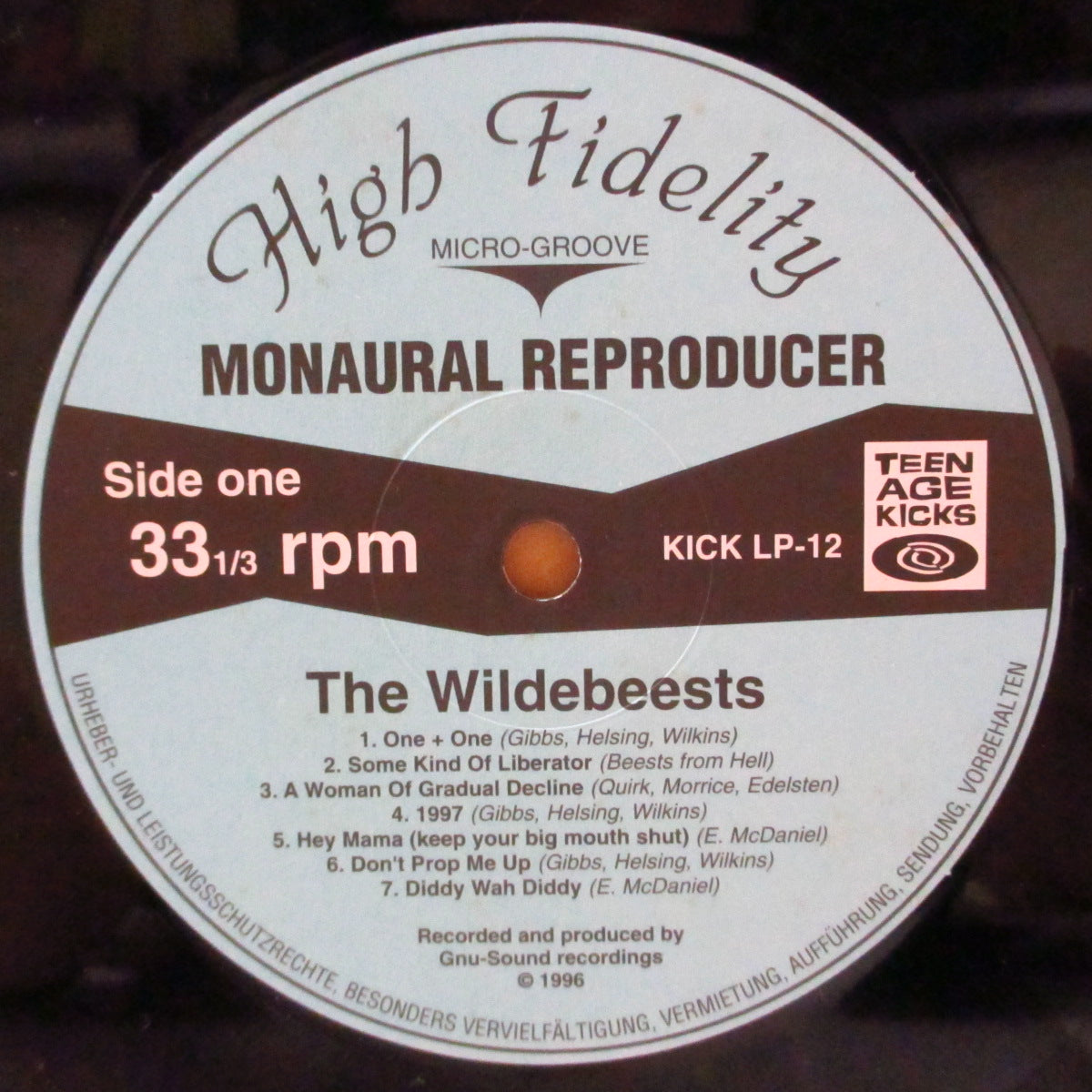 WILDEBEESTS, THE (ザ・ワイルドビースツ) - Sticky Death Molecule (German オリジナル・モノラル LP) '96年1stアルバム
