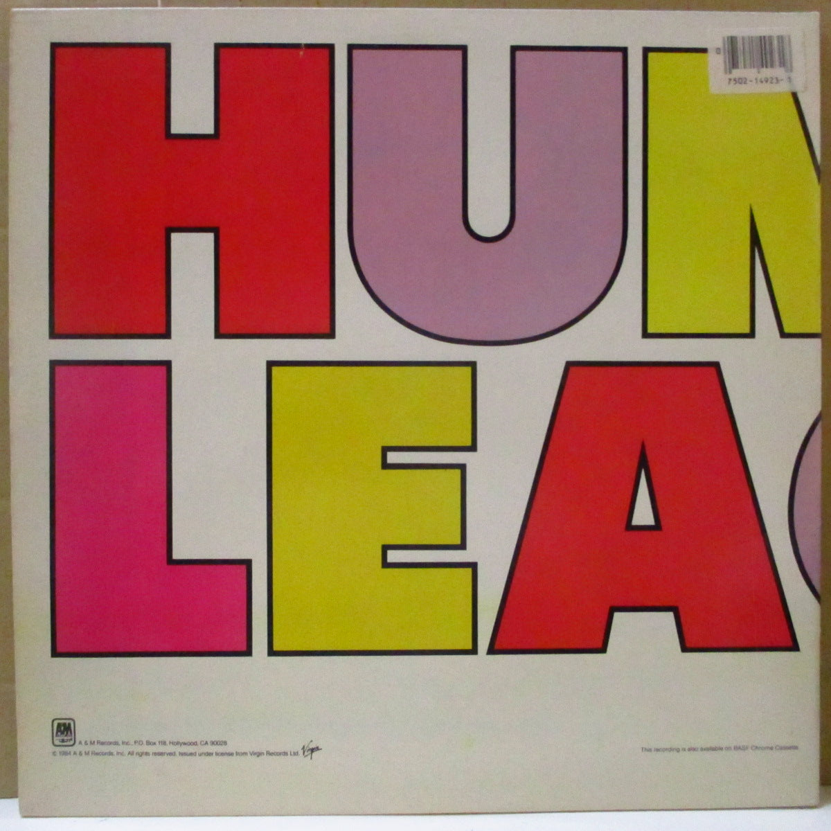 HUMAN LEAGUE, THE (ヒューマン・リーグ) - Hysteria (US オリジナル LP+インナー/光沢見開きジャケ)