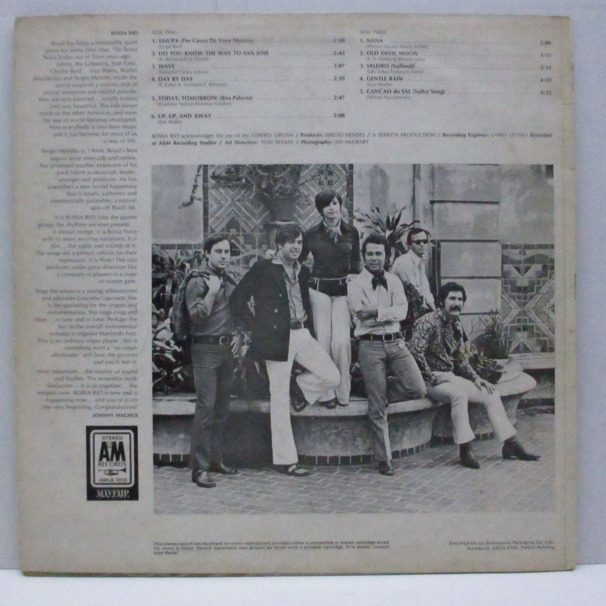 BOSSA RIO (ボサ・リオ) - S.T.(1st) (UK オリジナル LP/表面コーティングジャケ) prod.by セルジオ・メンデス ! ボサノバ名盤ファーストアルバム!