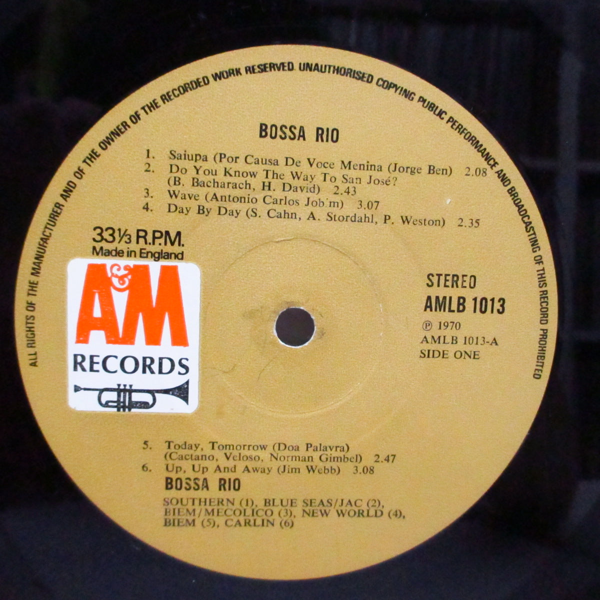 BOSSA RIO (ボサ・リオ) - S.T.(1st) (UK オリジナル LP/表面コーティングジャケ) prod.by セルジオ・メンデス ! ボサノバ名盤ファーストアルバム!