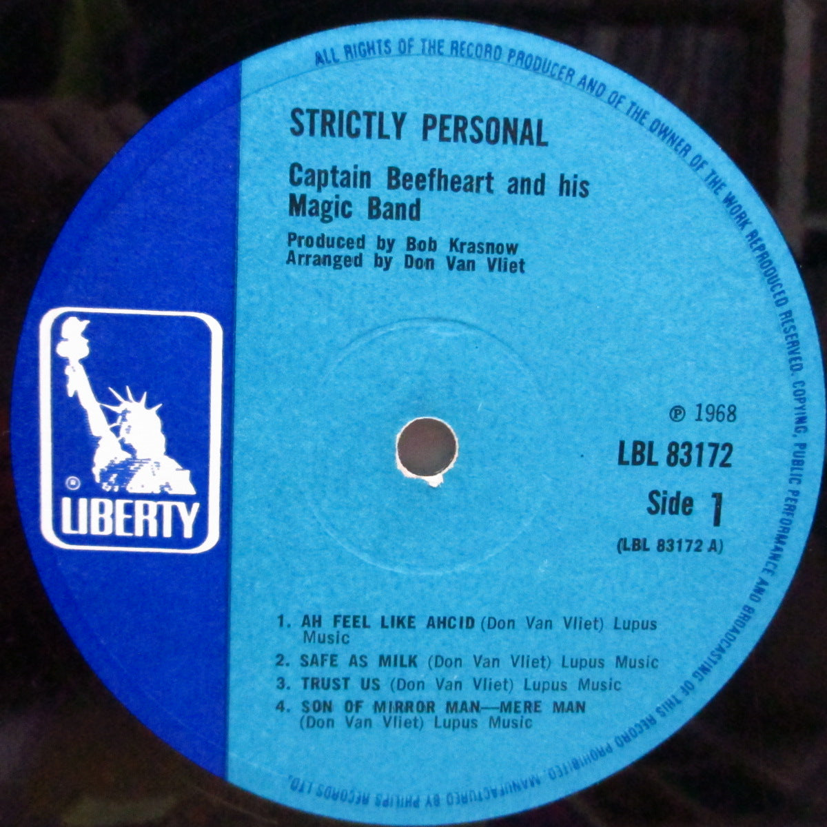 CAPTAIN BEEFHEART & His Magic Band (キャプテン・ビーフハート & ヒズ・マジック・バンド) - Strictly Personal (UK オリジナル「モノラル」LP/見開ジャケ)'68年セカンドアルバム!