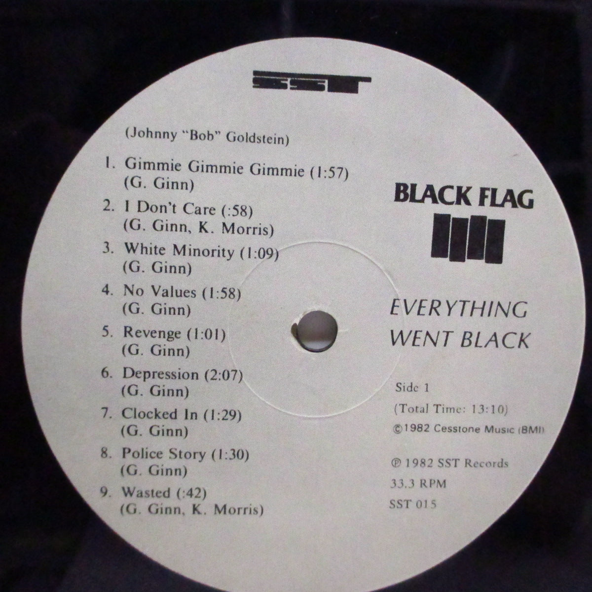 BLACK FLAG (ブラック・フラッグ) - Everything Went Black (US 90's 再発「黒盤」2xLP/バンドロゴ&バーコード有ジャケ) 初期未発表曲集 !