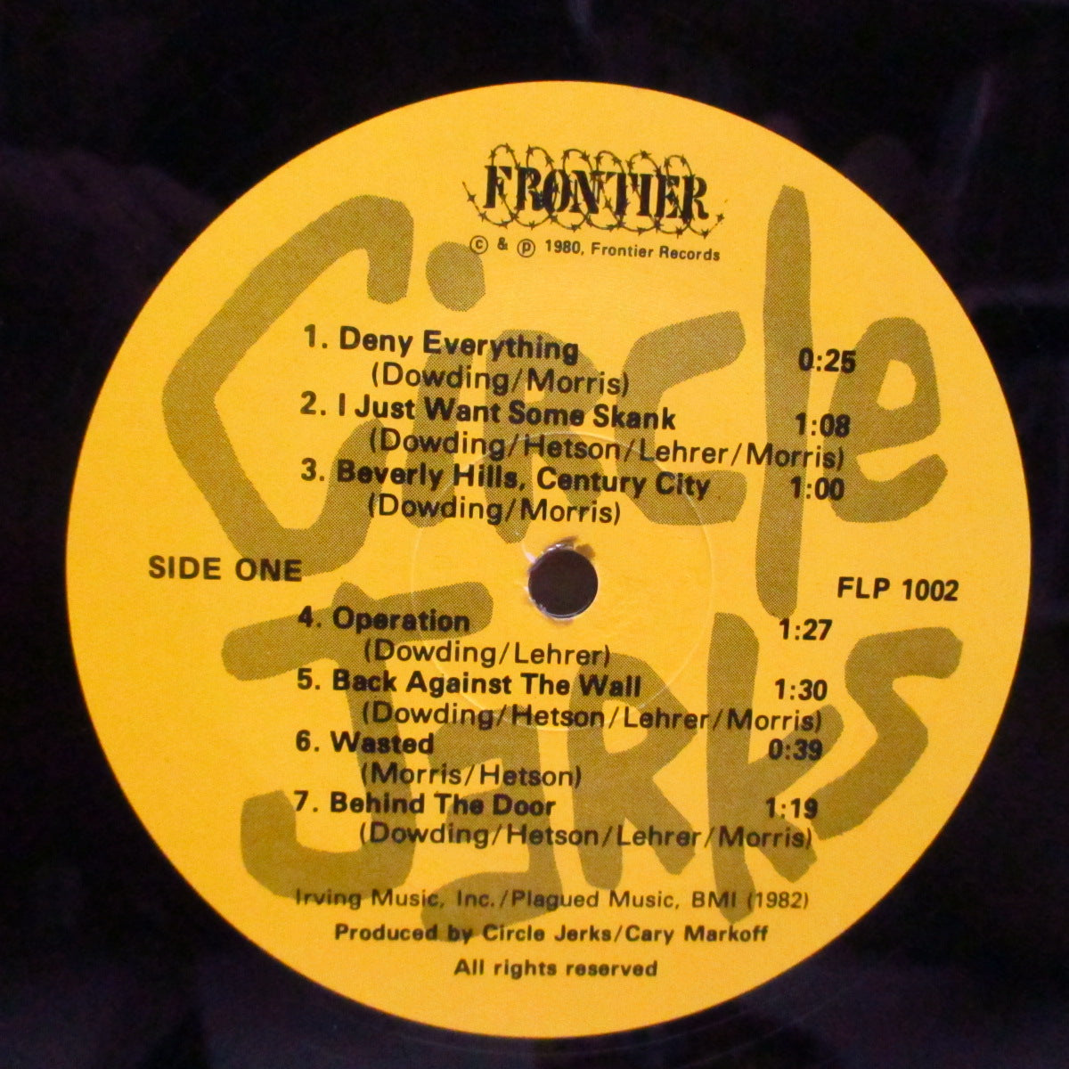CIRCLE JERKS (サークル・ジャークス) - Group Sex (US 90's 再発「両面黄色ラベ」黒盤 LP/バーコード有「4600-1-L」ジャケ) '80年ファースト!