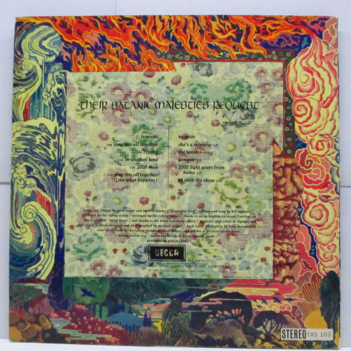 ROLLING STONES (ローリング・ストーンズ) - Their Satanic Majesties Request (UK オリジナル「ステレオ」LP+赤インナー/3D表面コーティング見開ジャケ#1)