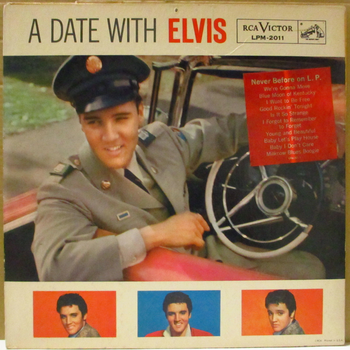 ELVIS PRESLEY (エルヴィス・プレスリー) - A Date With Elvis (US '59 初回オリジナル・モノラル LP/ 見開きジャケ)近年稀な美品