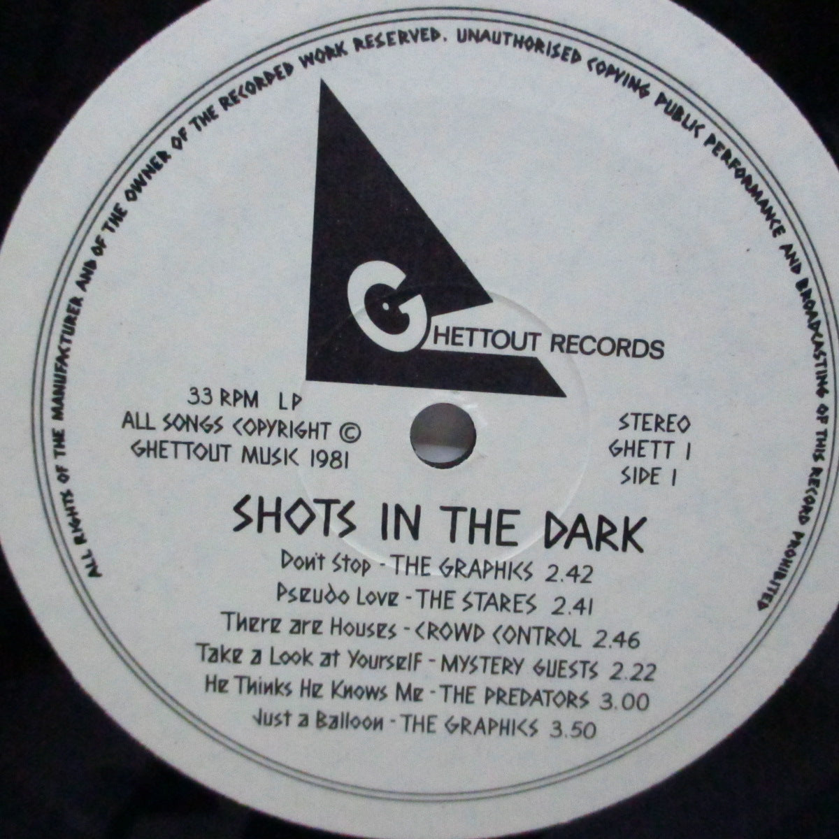 V.A. ('81年UKパンク〜ニューウェーブ・コンピ) - Shots In The Dark (UK オリジナル LP+ポスター)