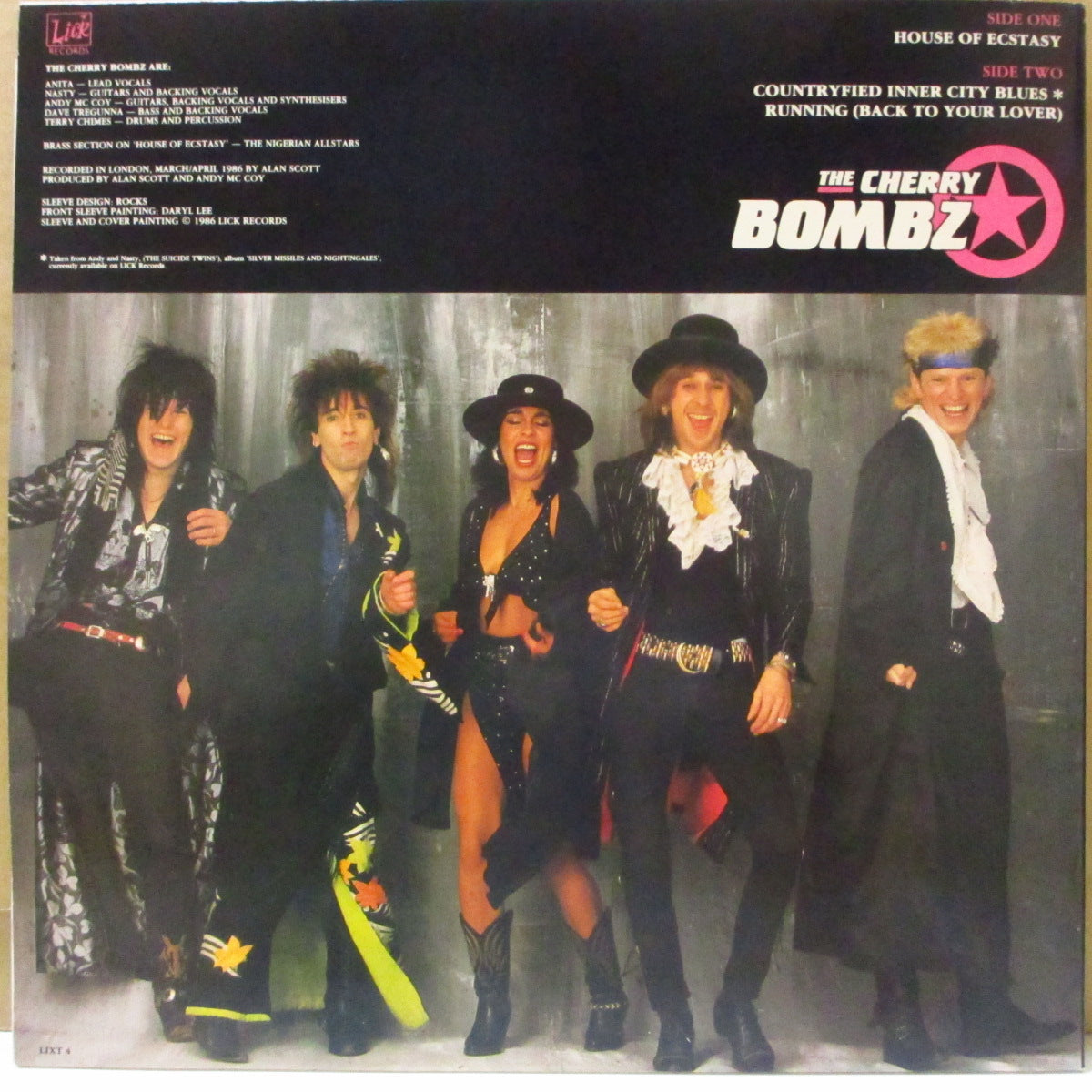 CHERRY BOMBZ (ザ・チェリー・ボムズ) - The House Of Ecstasy +2 (UK '86 オリジナル3曲入り 12インチ)