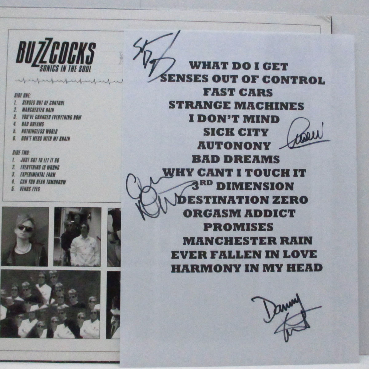 BUZZCOCKS (バズコックス) - Sonics In The Soul (UK 限定「クリアブルーヴァイナル」LP+インナー、直筆サイン入りセットリスト/直筆サイン入ジャケ)