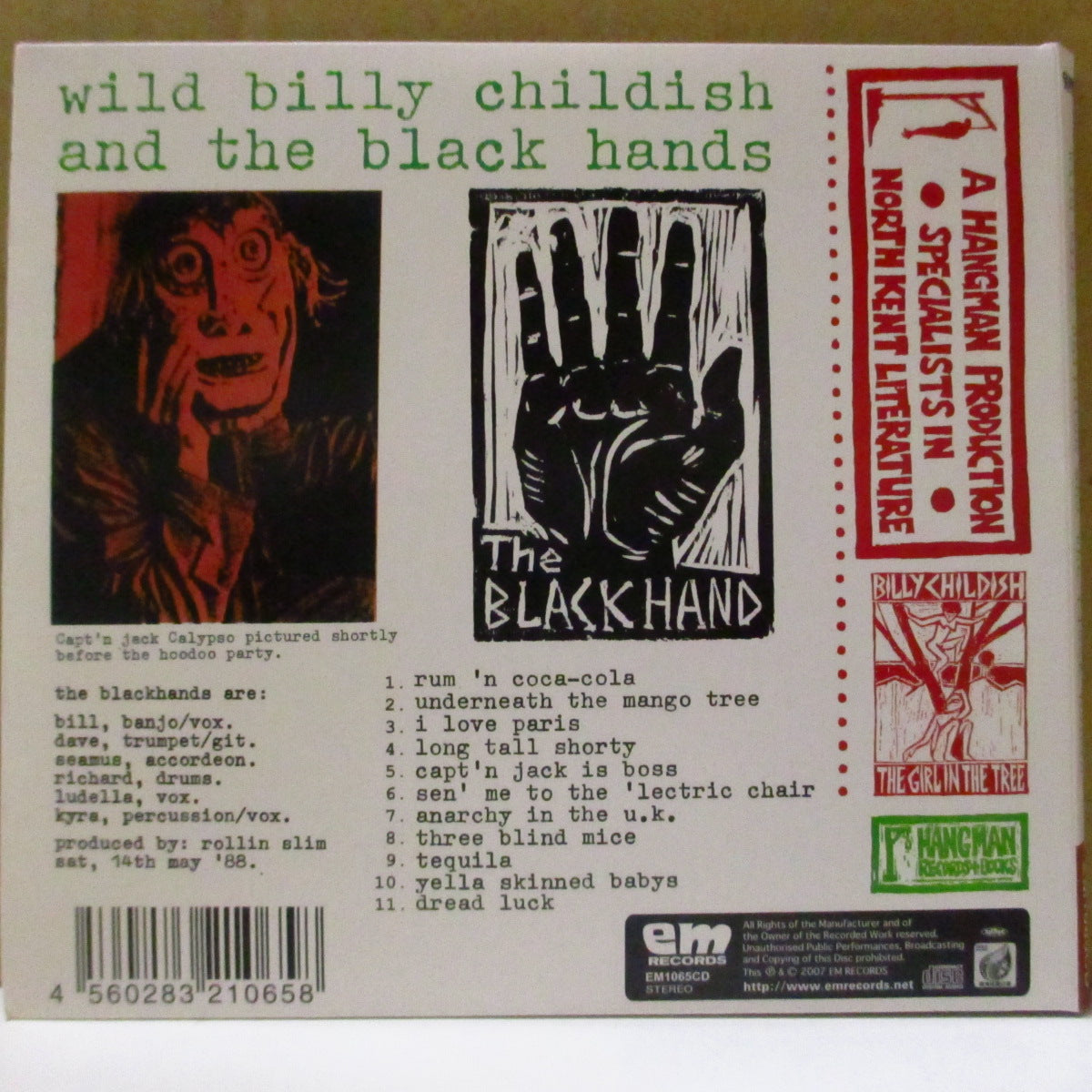 WILD BILLY CHILDISH AND THE BLACK HANDS (ビリー・チャイルディッシュ・アンド・ザ・ブラック・ハンズ) - Play: Capt'n Calypso's Hoodoo Party (Japan '07 再発 CD+帯, インサート/見開き紙ジャケ) '88年アルバム