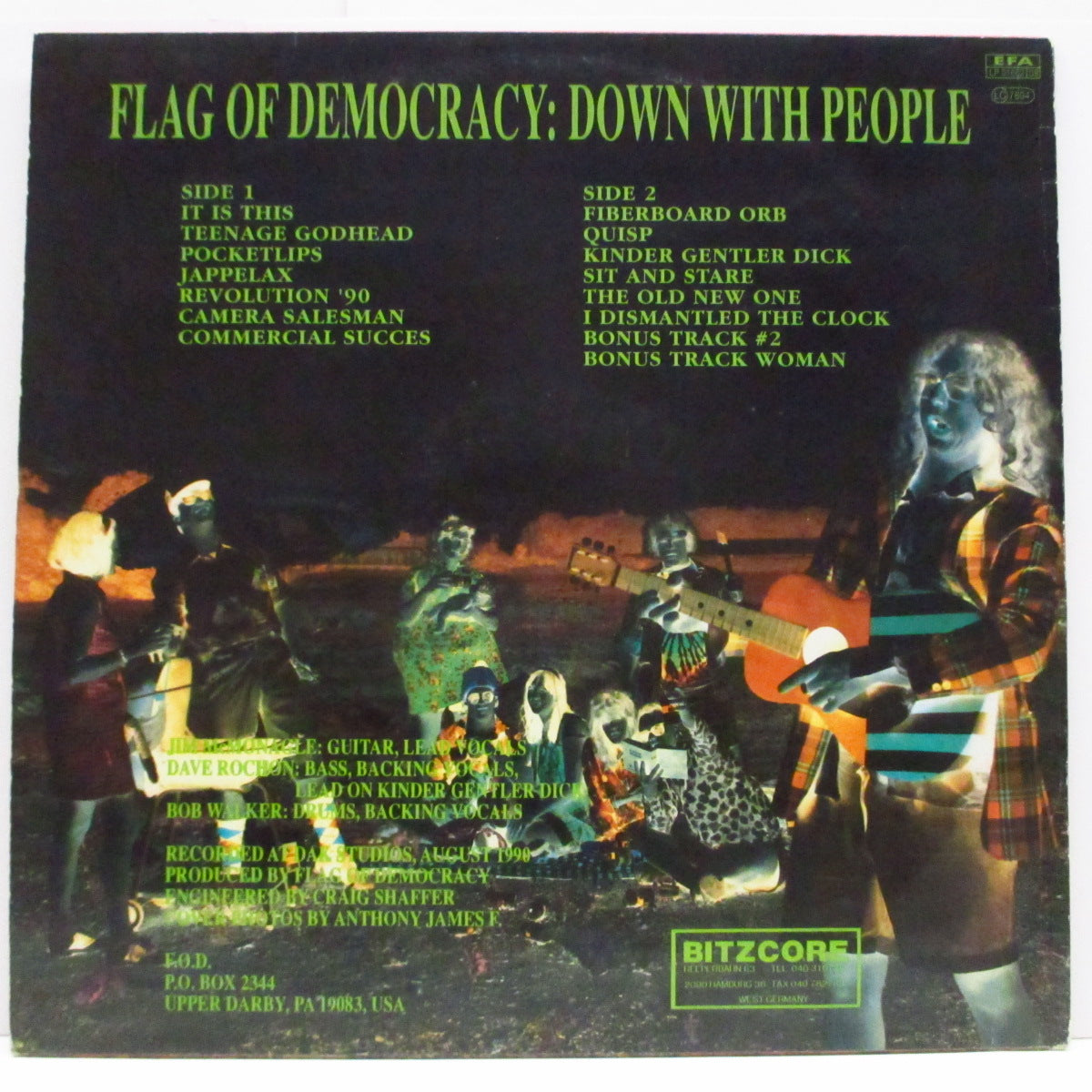 F.O.D. (FLAG OF DEMOCRACY) (フラッグ・オブ・デモクラシー) - Down With People (German '90 オリジナル LP+インナー)'90年サード!