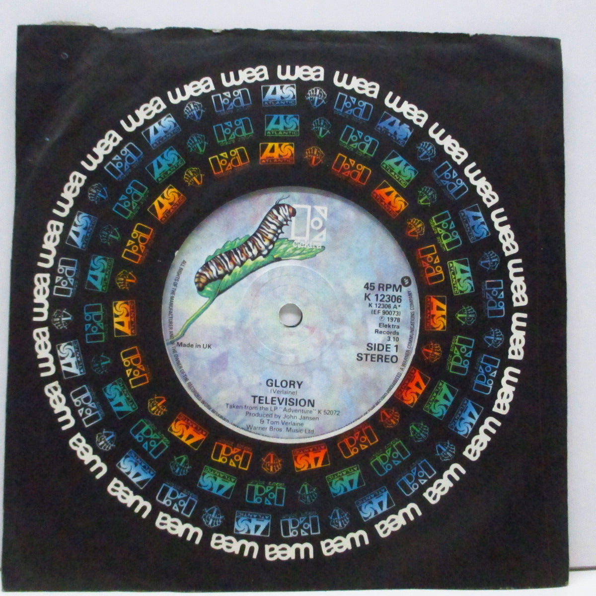 TELEVISION (テレヴィジョン) - Glory / Carried Away (UK オリジナル 7"+カンパニースリーブ)