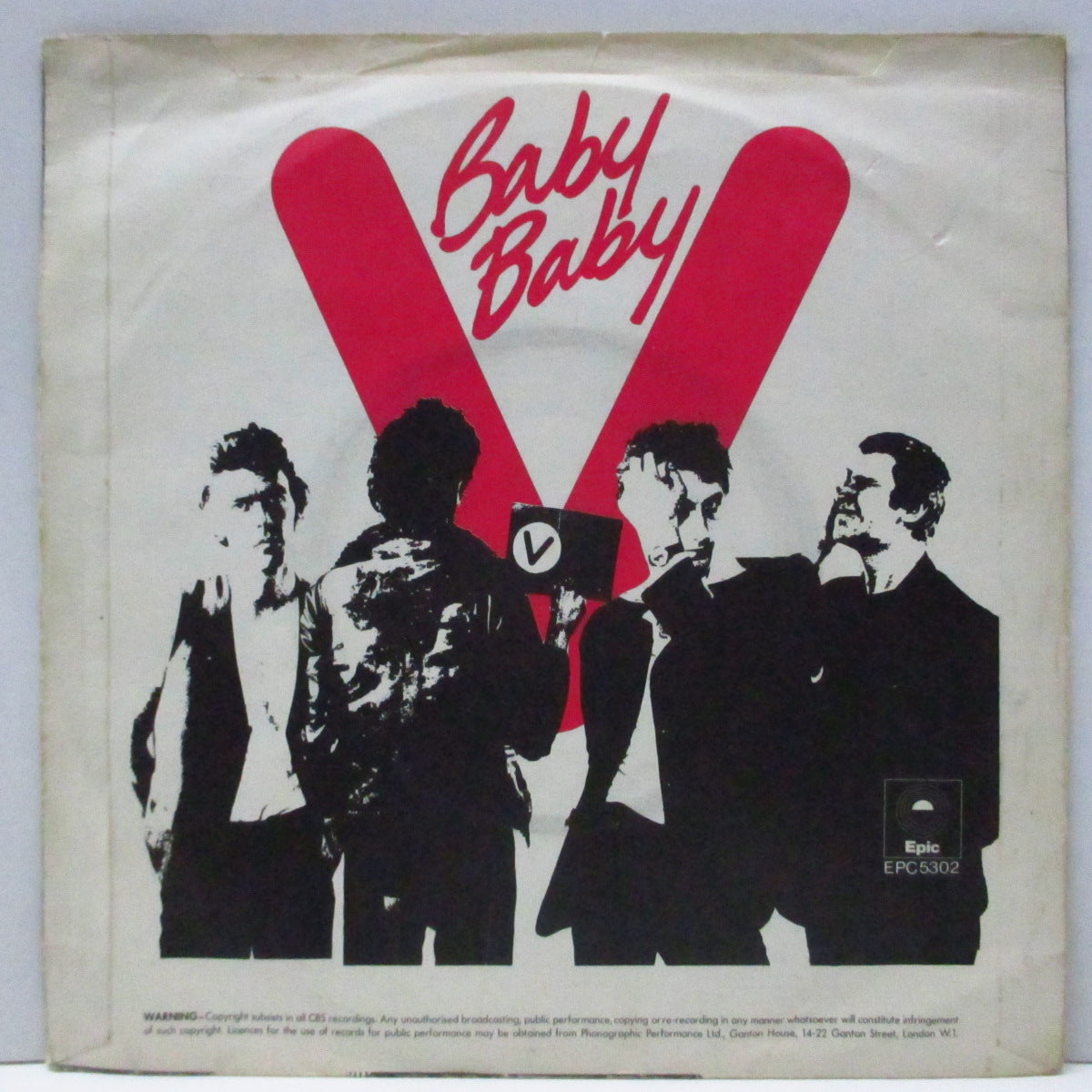 VIBRATORS, THE (ヴァイブレーターズ) - Baby Baby / Into The Future...(UK オリジナル「フラットセンター」7"/マットソフト紙折り返ジャケ)