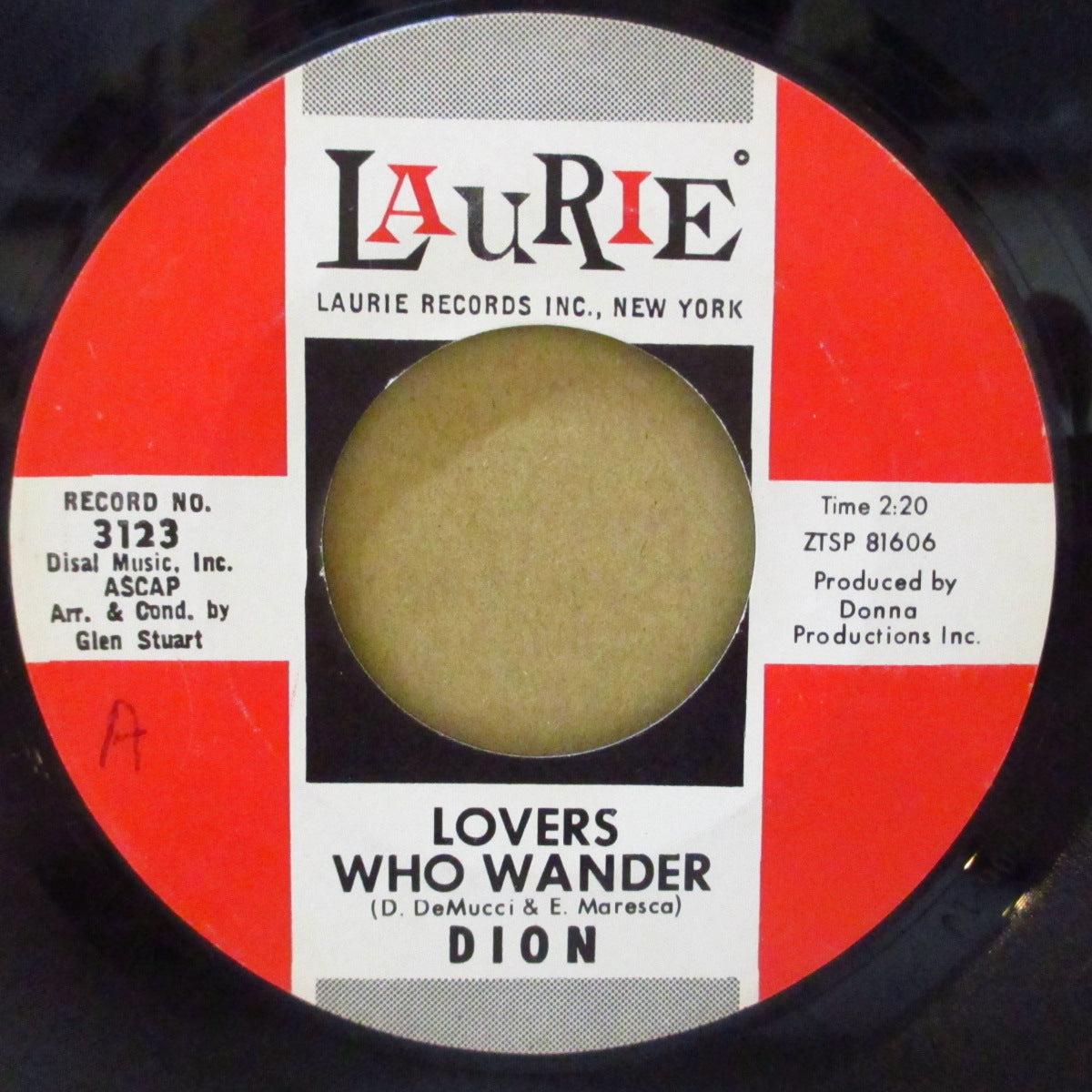 DION (ディオン) - Lovers Who Wander (US '62 オリジナル品番 7インチ)ティーンポップ名曲!