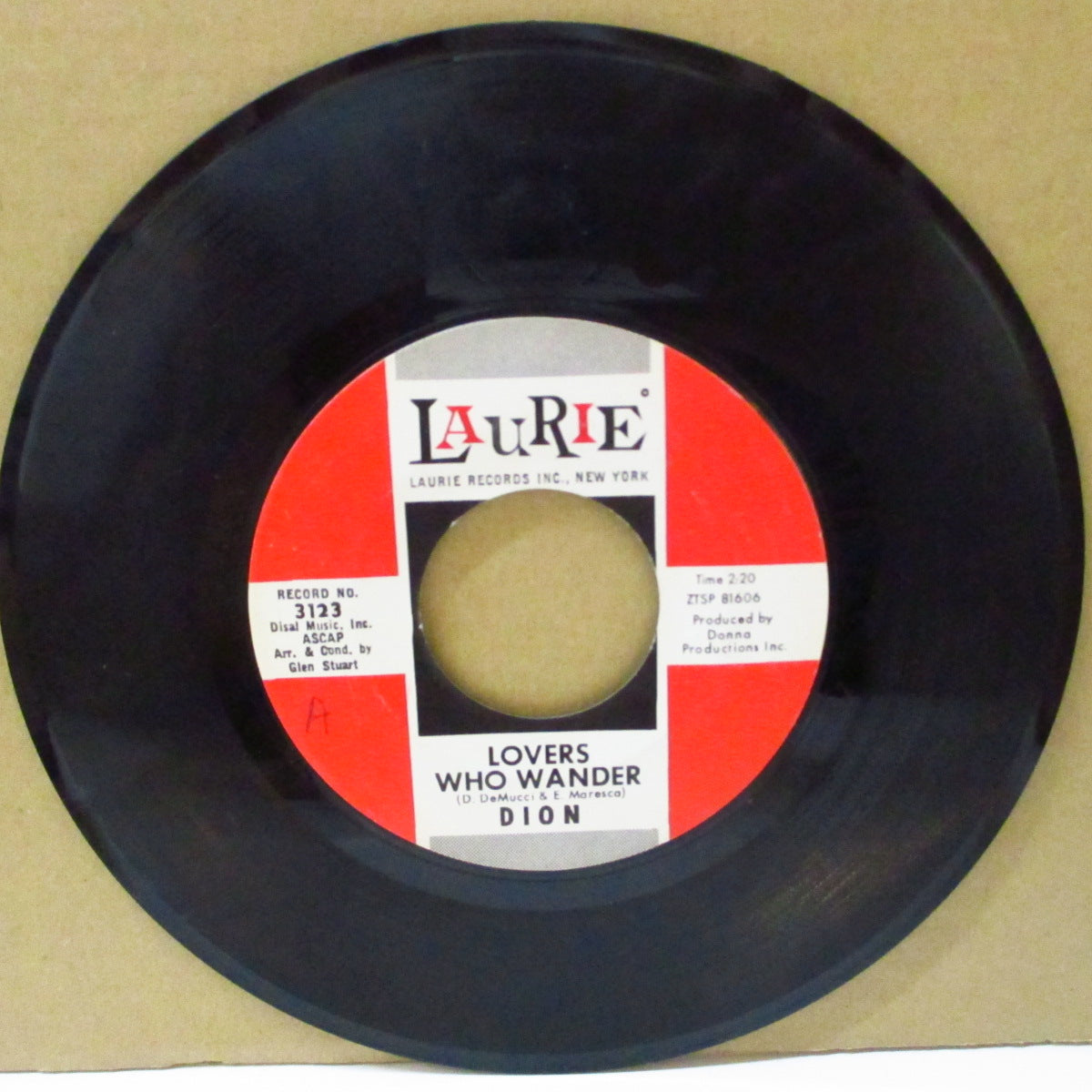 DION (ディオン) - Lovers Who Wander (US '62 オリジナル品番 7インチ)ティーンポップ名曲!
