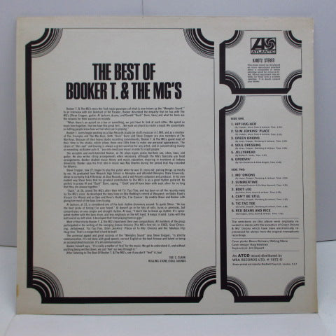 BOOKER T. & THE MG’S - The Best Of (UK 70's RE 青&橙 Lbl.Stereo LP/CS)
