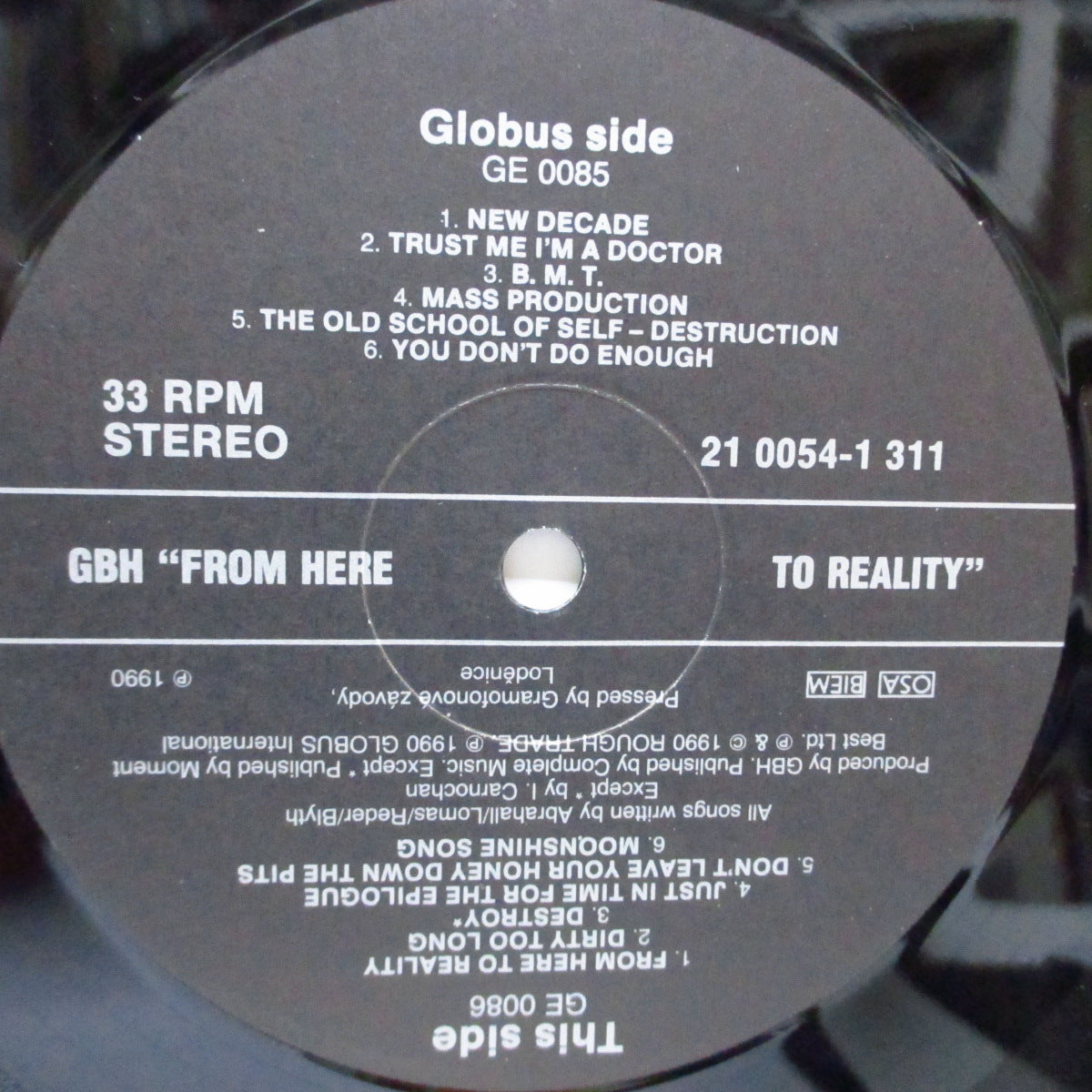 Charged G.B.H (チャージド G.B.H) - From Here To Reality (Czecho オリジナル LP) 近年稀な美品!
