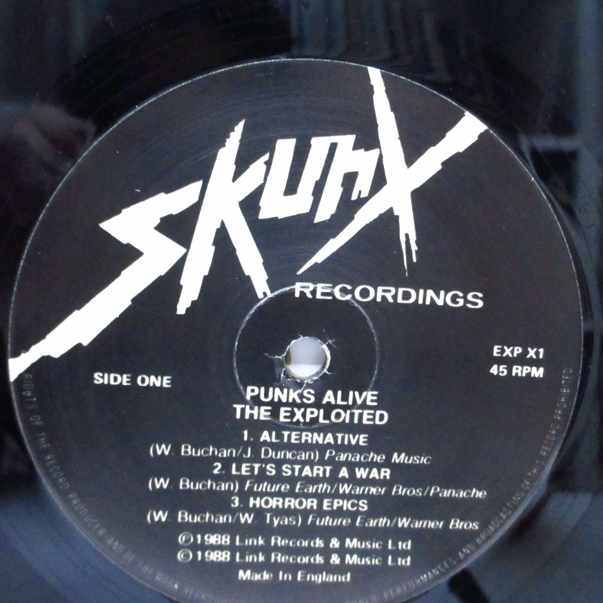 EXPLOITED, THE (ジ・エクスプロイテッド) - Punks Alive! (UK オリジナル 12") 近年稀な美品 !
