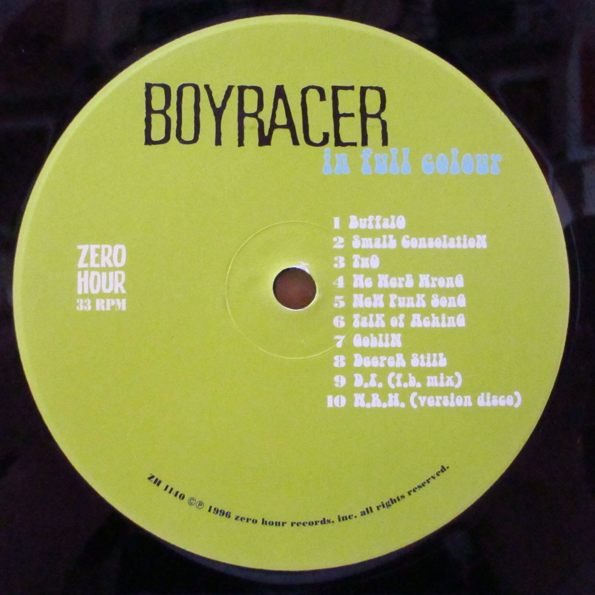 BOYRACER (ボーイレーサー) - In Full Colour (US オリジナル LP) '96年2ndアルバム