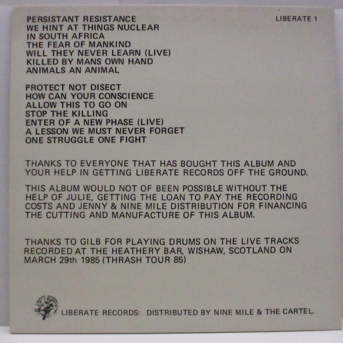 VARUKERS, THE (ヴァルカーズ) - One Struggle One Fight (UK オリジナル LP+インサート)'85年セカンド!