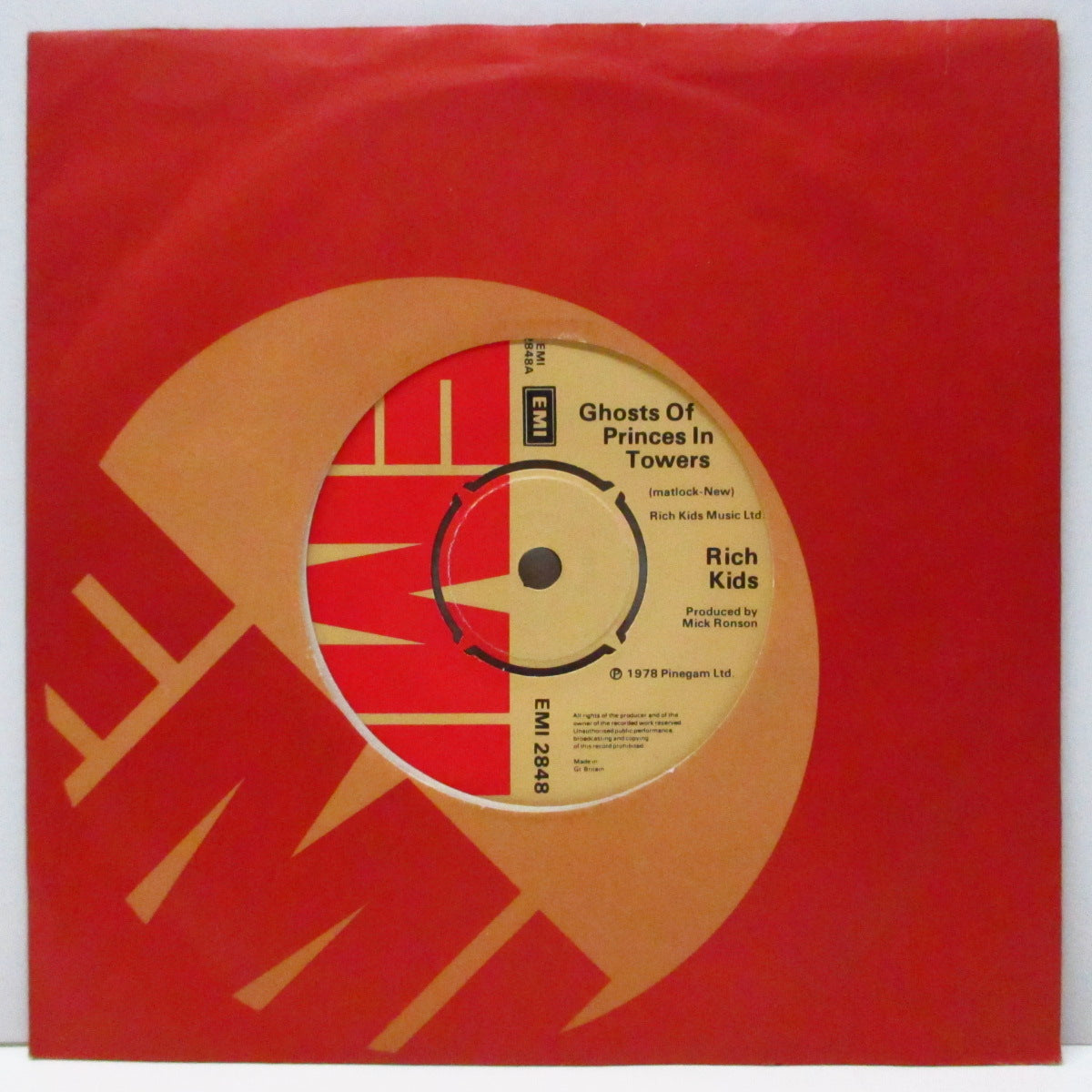 RICH KIDS (リッチ・キッズ) - Ghosts Of Princes In Towers (UK オリジナル 7"/カンパニースリーブ) '78年サード&ラスト!