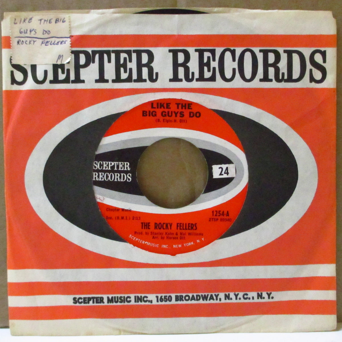 ROCKY FELLERS (ロッキー・フェラーズ) - Like The Big Guys Do (US '63 オリジナル「スチレン盤」7インチ+カンパニースリーブ)ラテン調ティーンポップ!