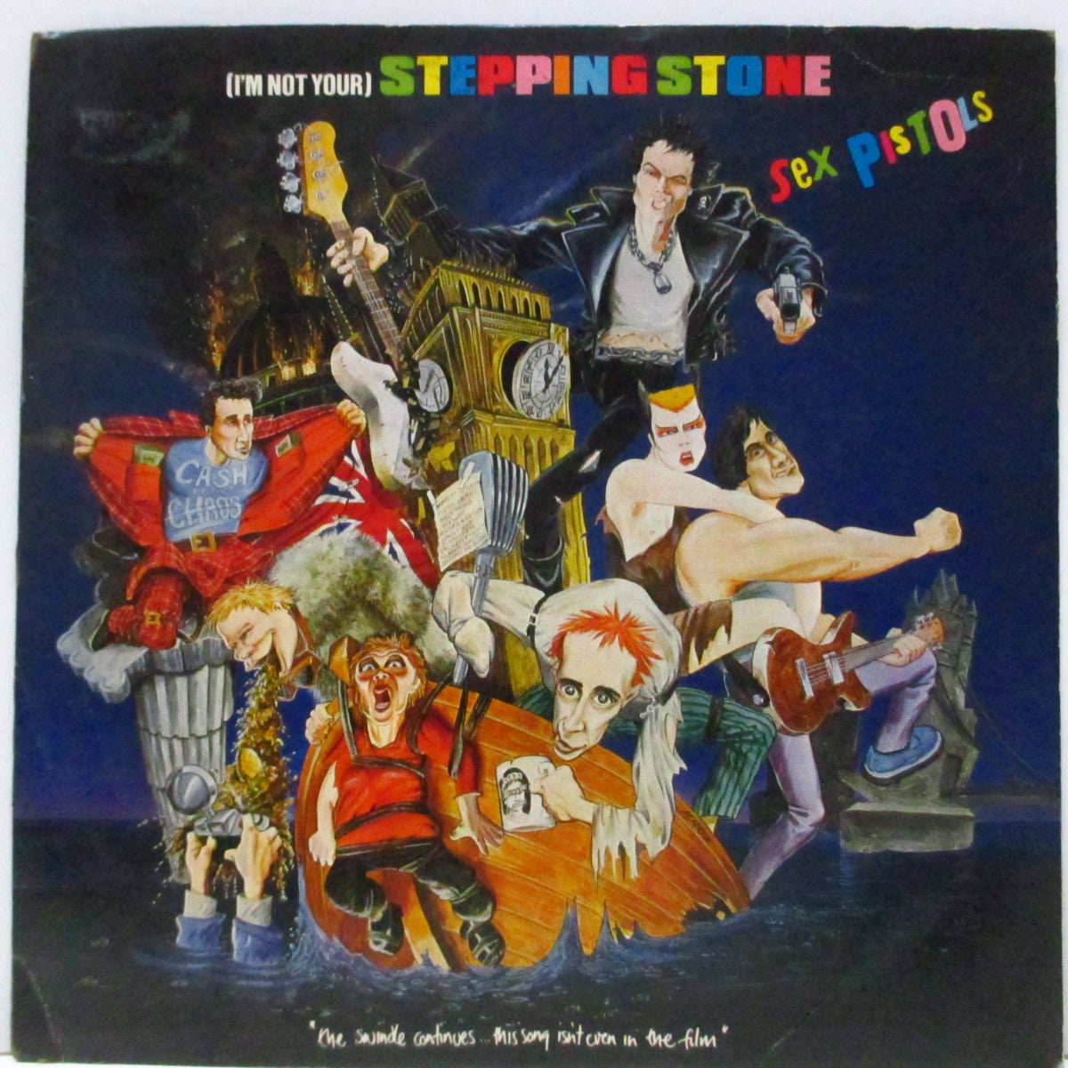 SEX PISTOLS (セックス・ピストルズ) - (I'm Not Your) Stepping Stone (UK オリジナル 7"/光沢固紙折り返しジャケ) ラベ周りに滑り止めラベルリング有 Ver.