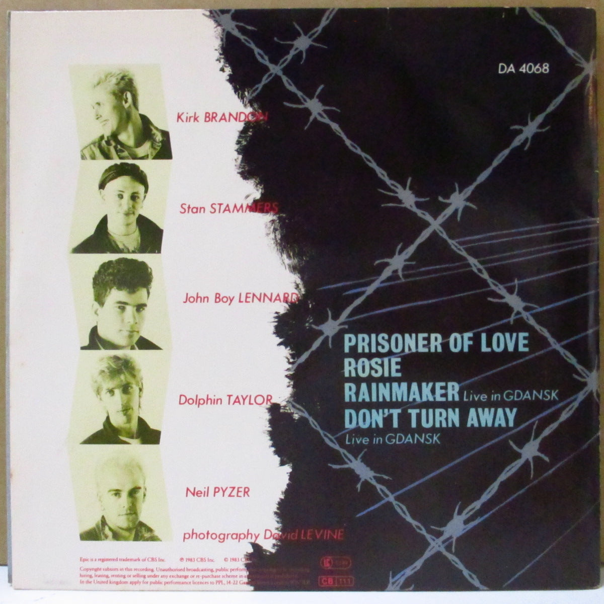 SPEAR OF DESTINY (スピア・オブ・ディスティニー) - Prisoner Of Love (UK '84 オリジナル 2x7インチ+光沢固紙見開きジャケ)