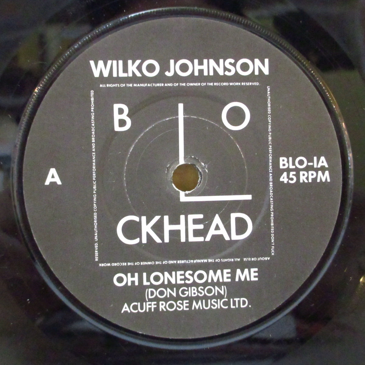 Wilko Johnson (ウィルコ・ジョンソン) - Oh Lonesome Me (UK オリジナル 7インチ+光沢固紙ジャケ)
