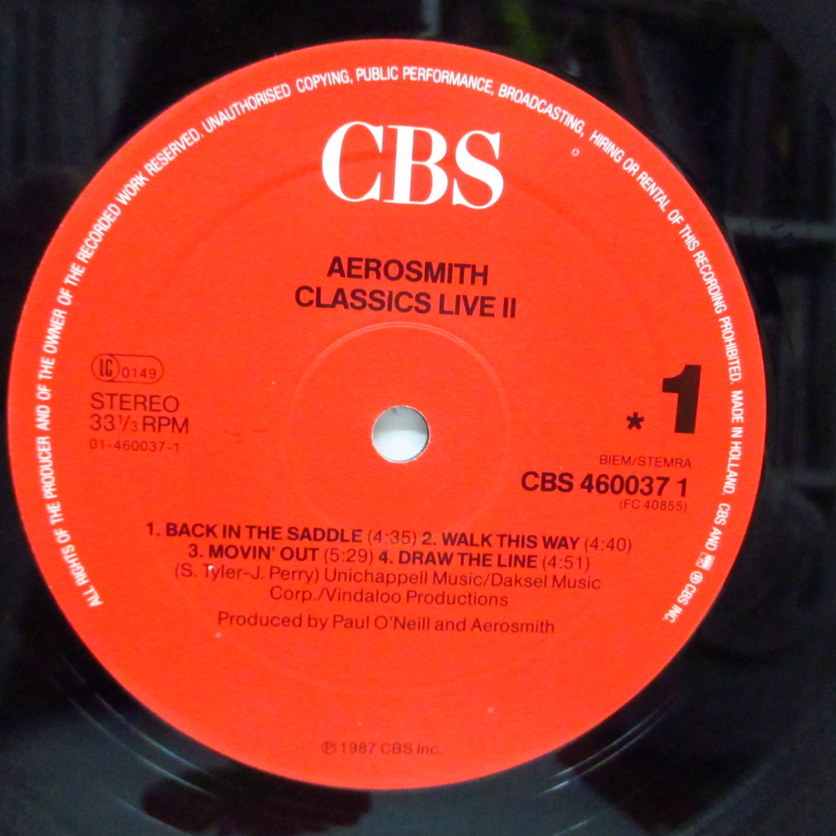 AEROSMITH (エアロスミス) - Classics Live! 2 (EU オリジナル LP+インナー)