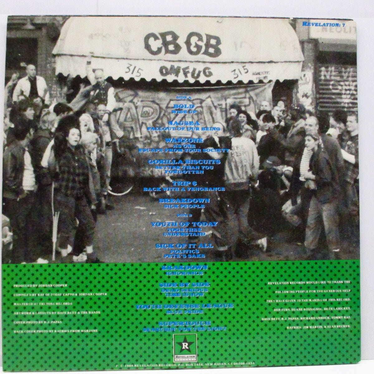 V.A. ('88年ニューヨークハードコア・コンピ) - New York City Hardcore - The Way It Is (US '92 セカンドプレス「青/緑ラベ」黒盤 LP+インサート)