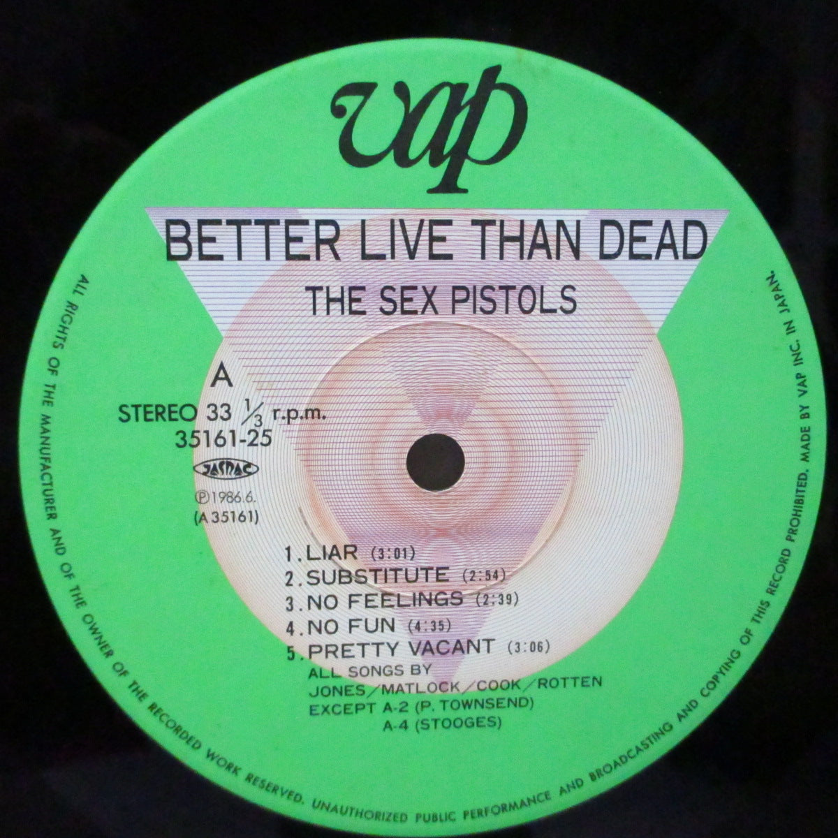 SEX PISTOLS (セックス・ピストルズ) - Better Live Than Dead (Japan 初回10,000枚限定 LP+7"EP、帯) 英国盤未収録の2曲を含!