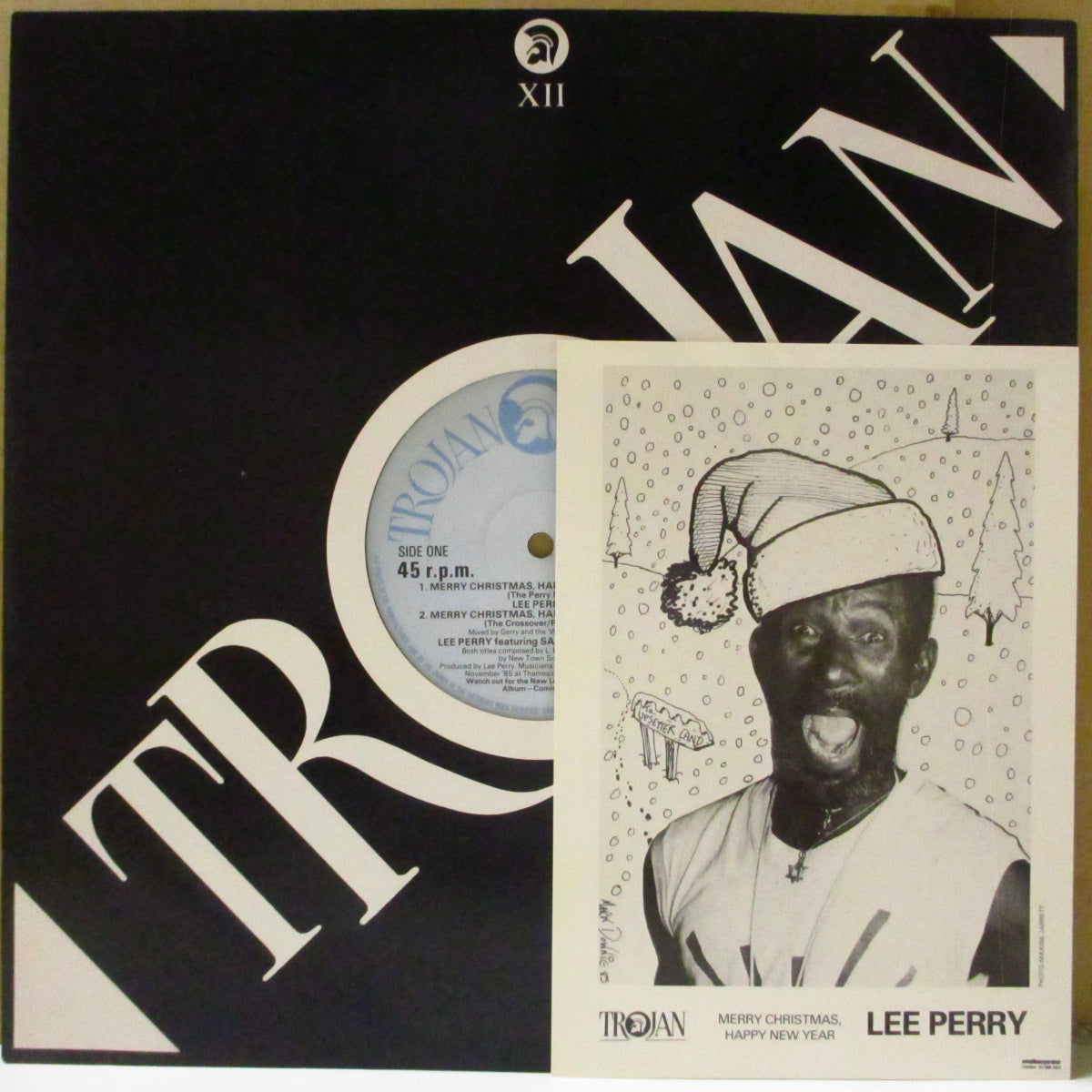 LEE PERRY (リー・ペリー) - Merry Christmas, Happy New Year (UK '85 オリジナル5曲入り 12インチ+ミニインサート/ダイカットスリーブ)