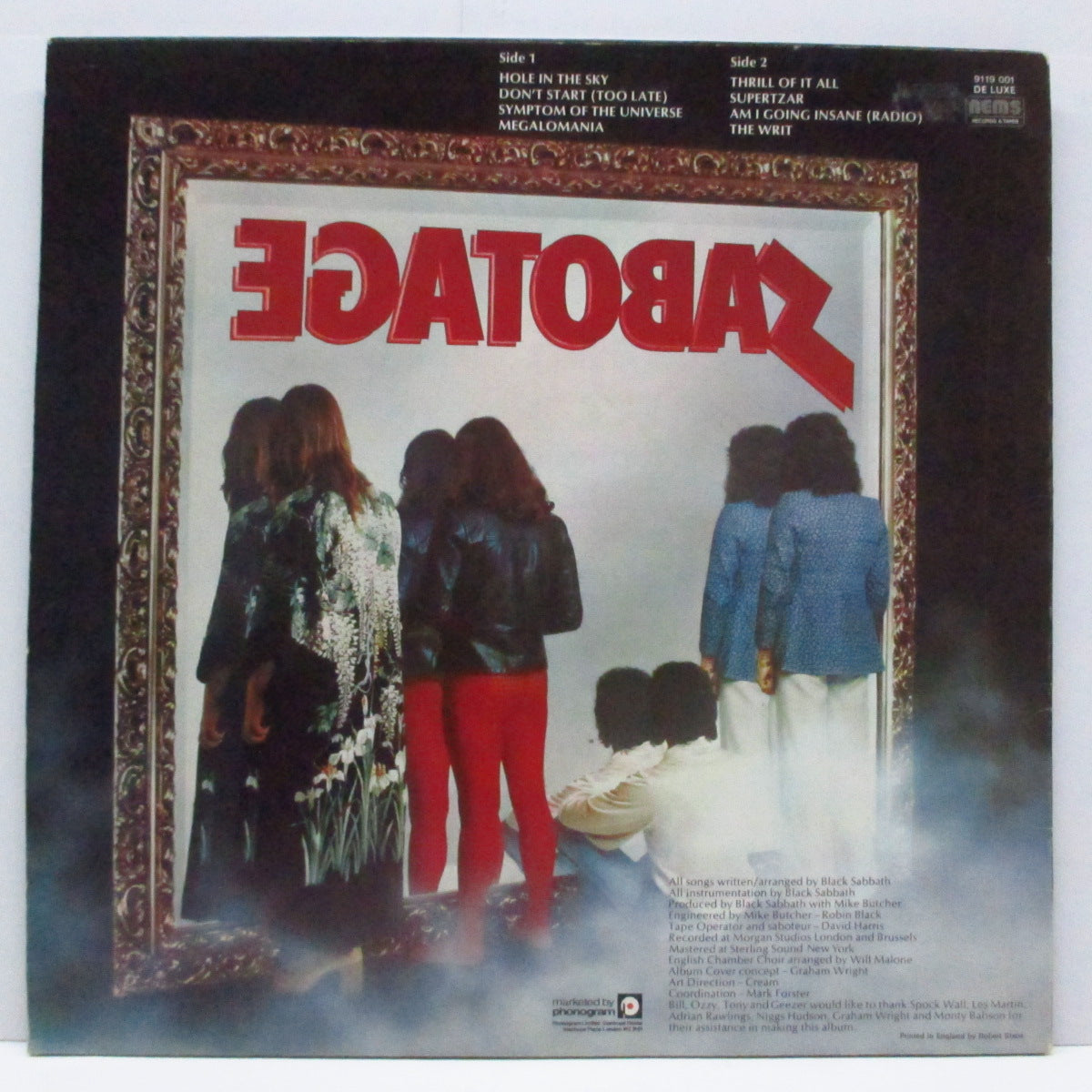 BLACK SABBATH (ブラック・サバス) - Sabotage (UK 初回オリジナル「Records & Tapesラベ」 LP/テクスチャージャケ)