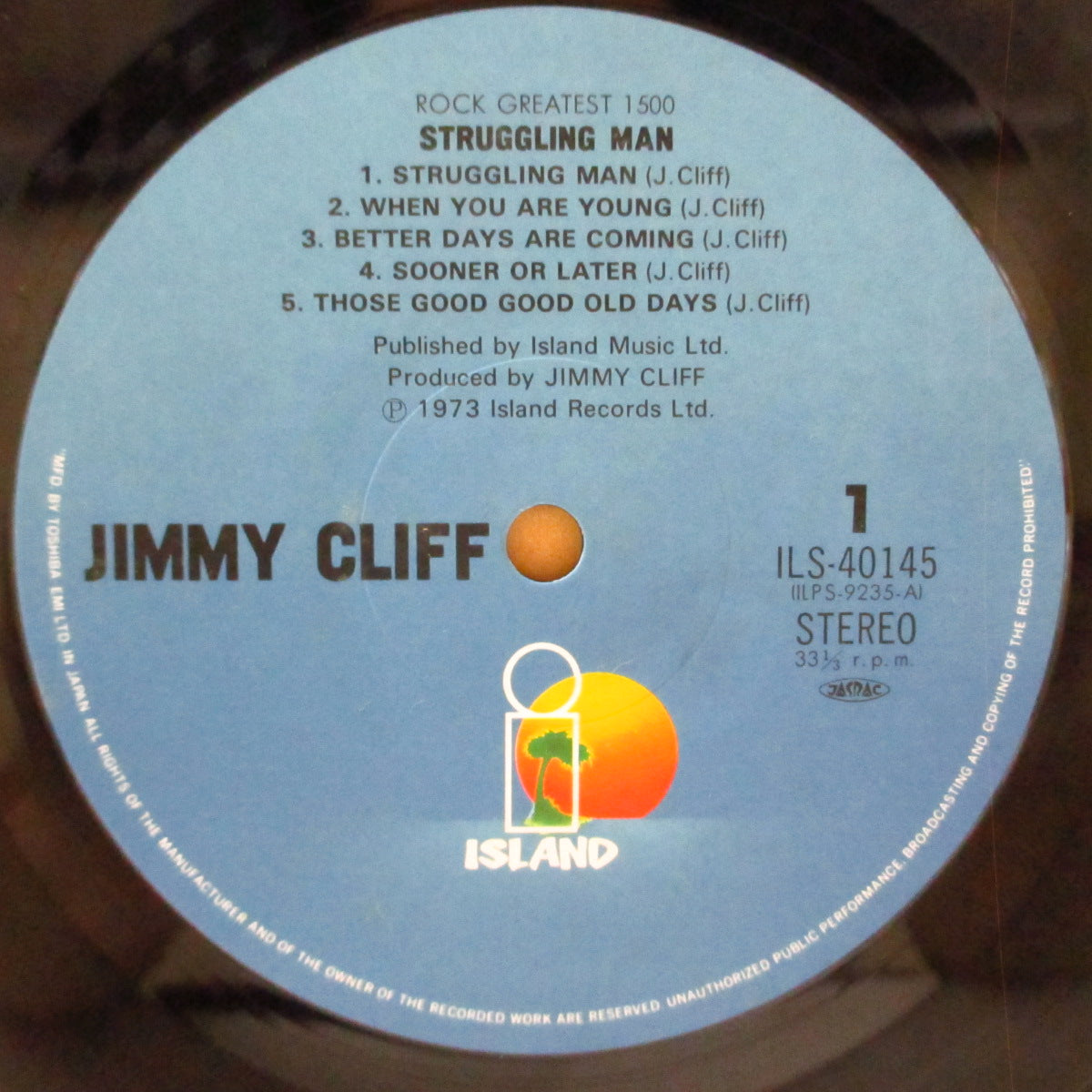 JIMMY CLIFF (ジミー・クリフ) - Struggling Man (Japan '78 再発「ILS-40145盤」 LP+インサート/帯欠) '73年アルバム